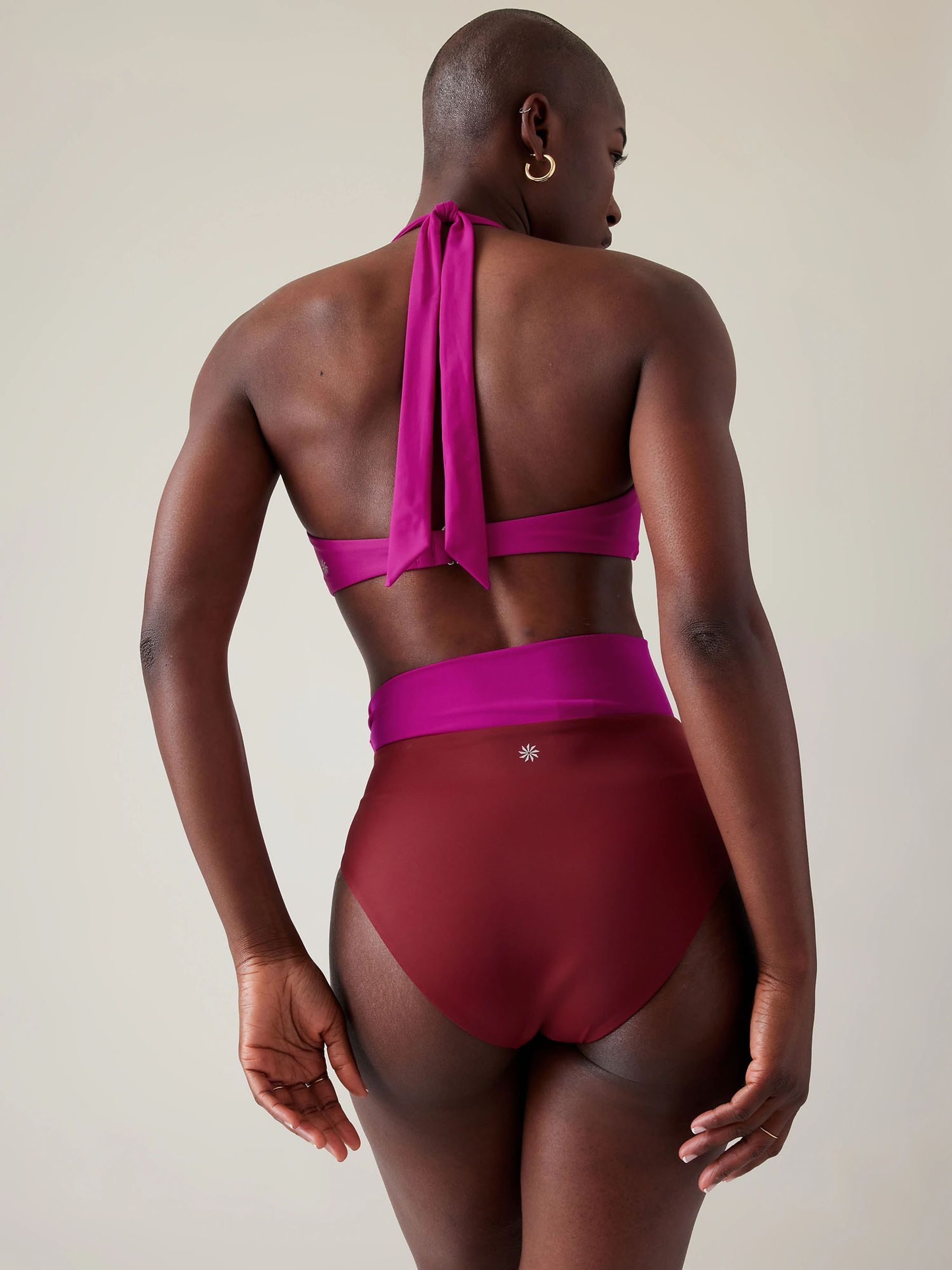 Athleta Red Alicia Keys Daybreak Halter Bikini Top - Image 3 of 5