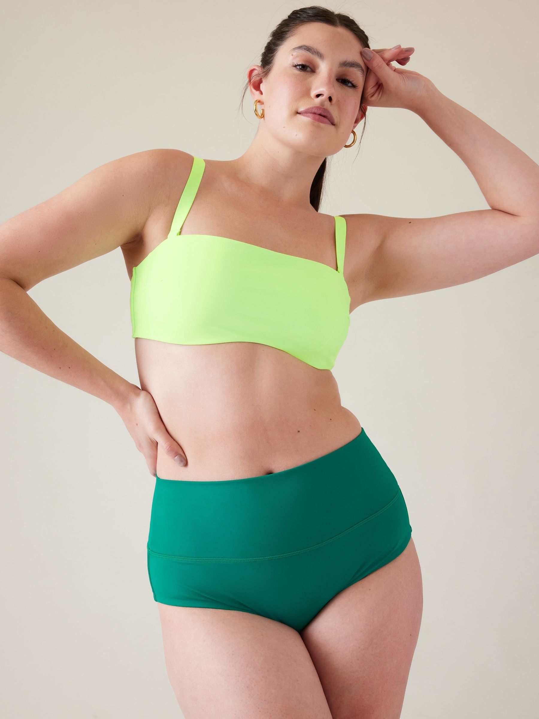 Athleta Green Alicia Keys Daybreak Bandeau Bikini Top - Image 1 of 5