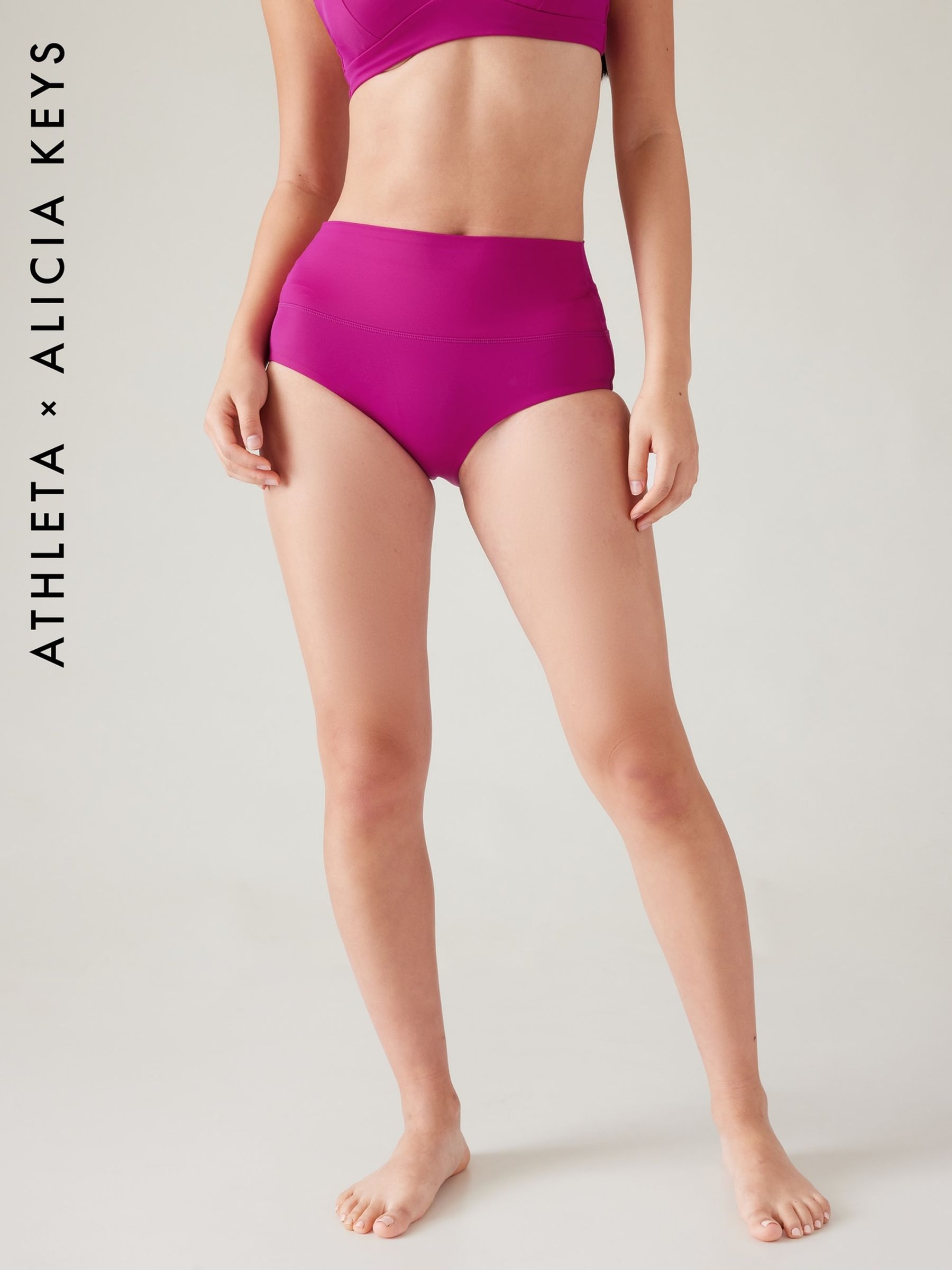 Athleta Purple Alicia Keys Daybreak High Waist Bikini Bottoms - Image 1 of 4