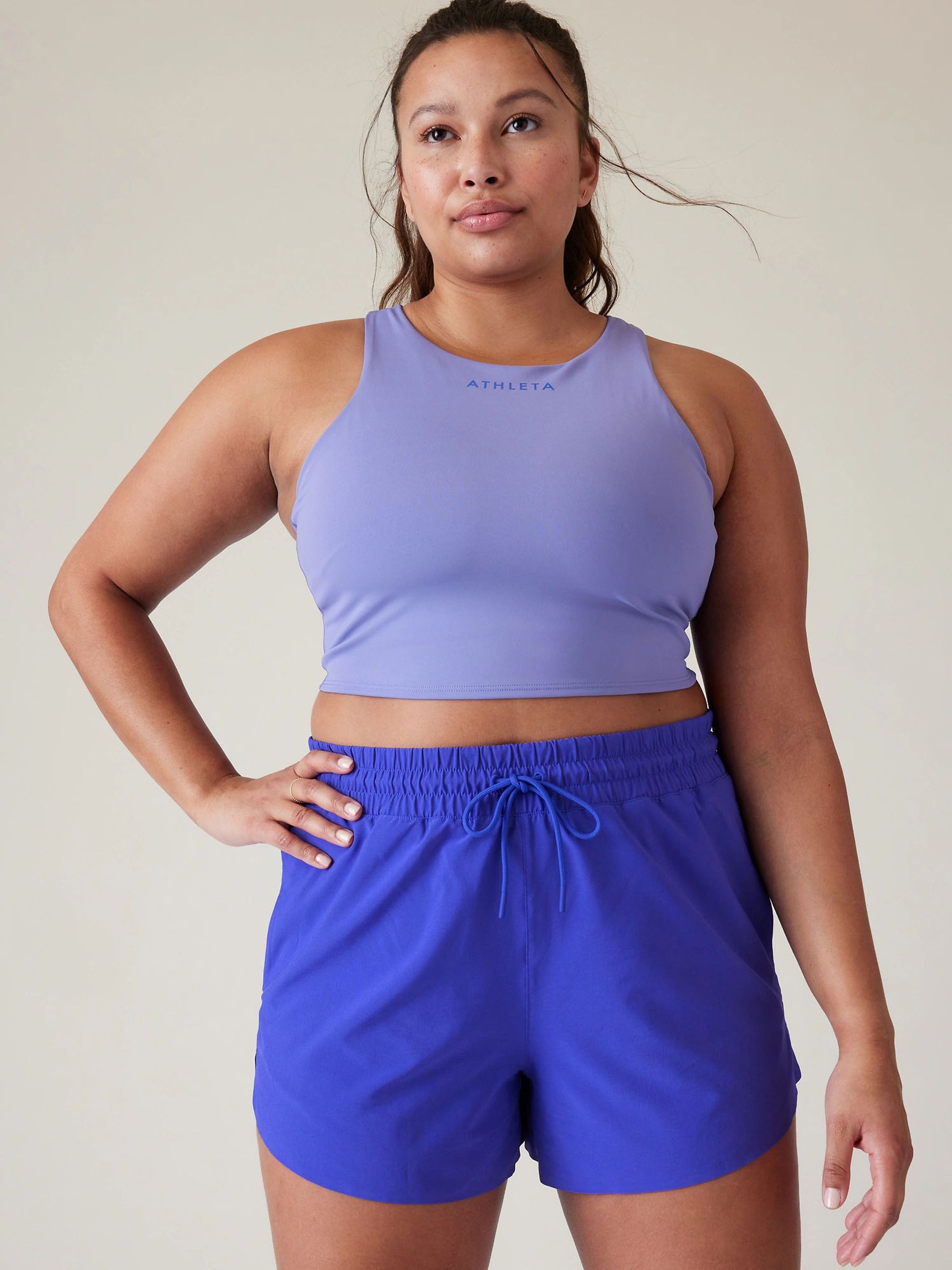Athleta Light Purple D-DD Cup Conscious Crop Low Impact Sports Bra - Image 1 of 6