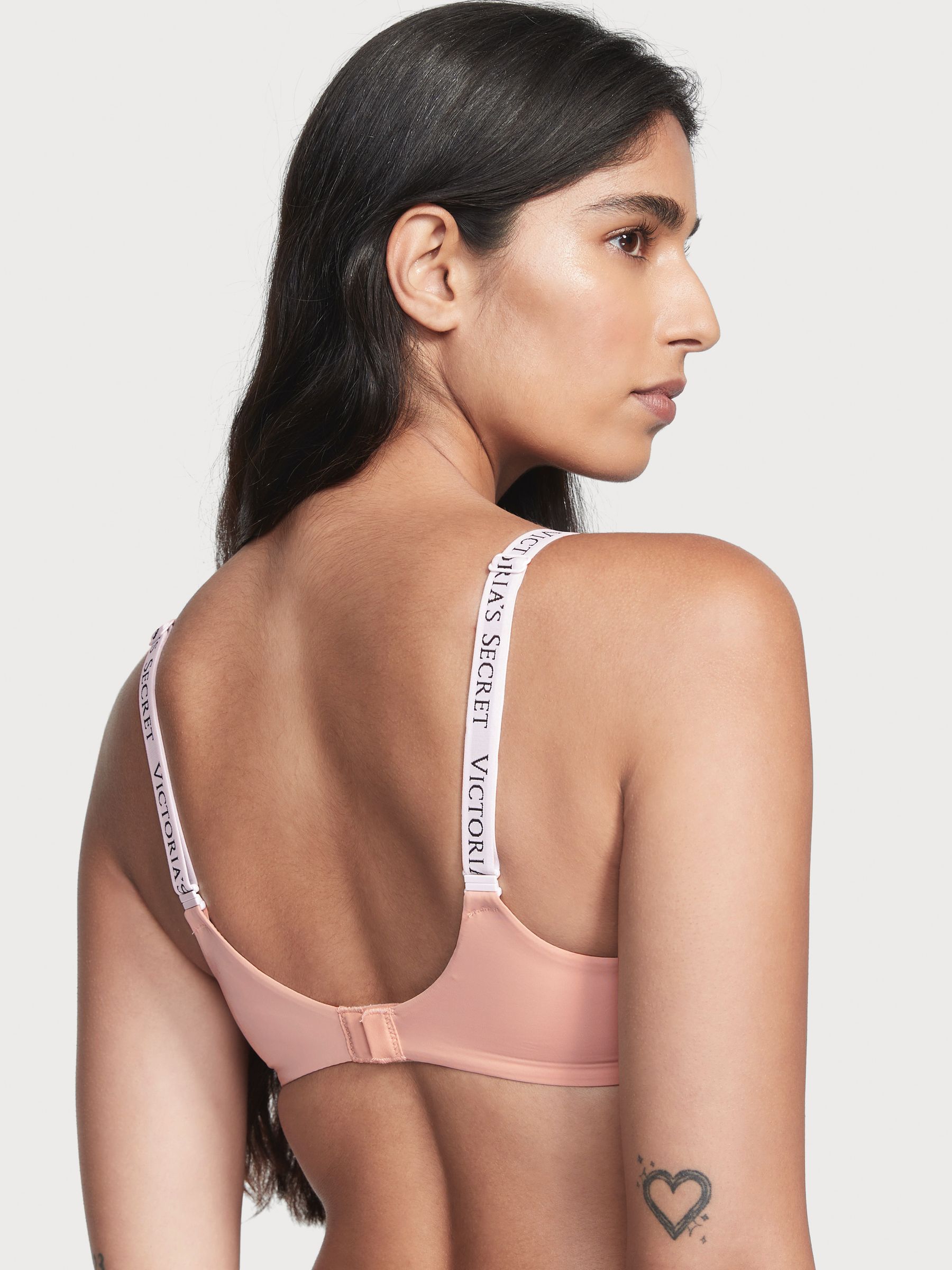 Misty Rose Pink and White Full Cup Push Up Bra - Image 2 of 3