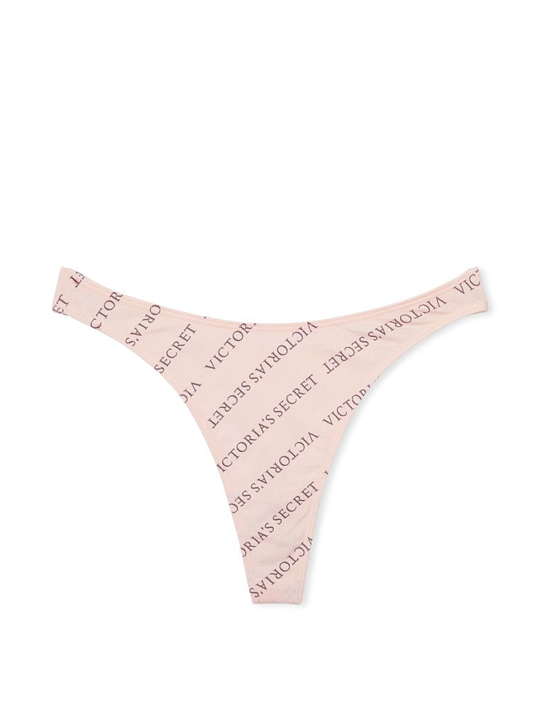 Purest Pink Logo High Leg Scoop Thong Knickers - Image 1 of 1