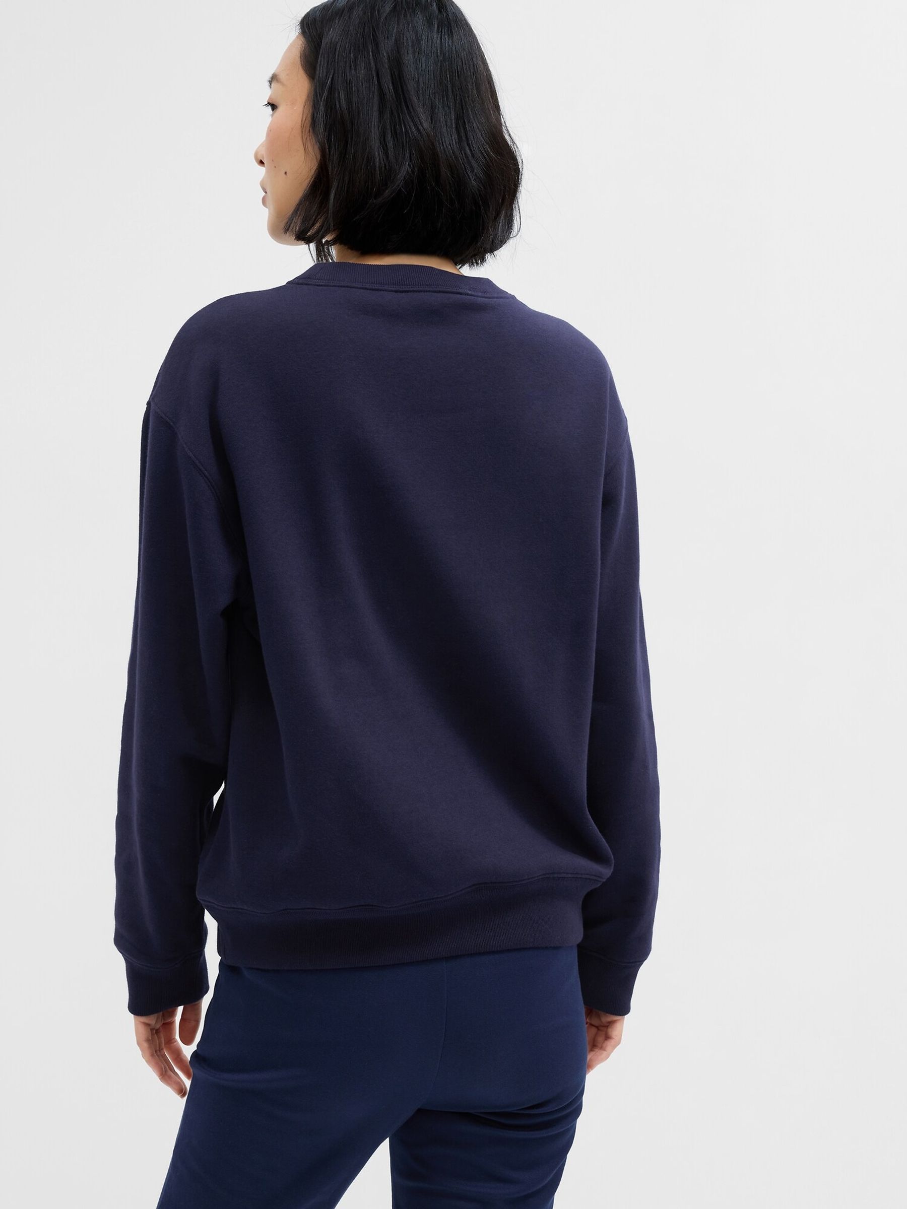Navy Blue Logo Crew Neck Sweatshirt - Image 6 of 7