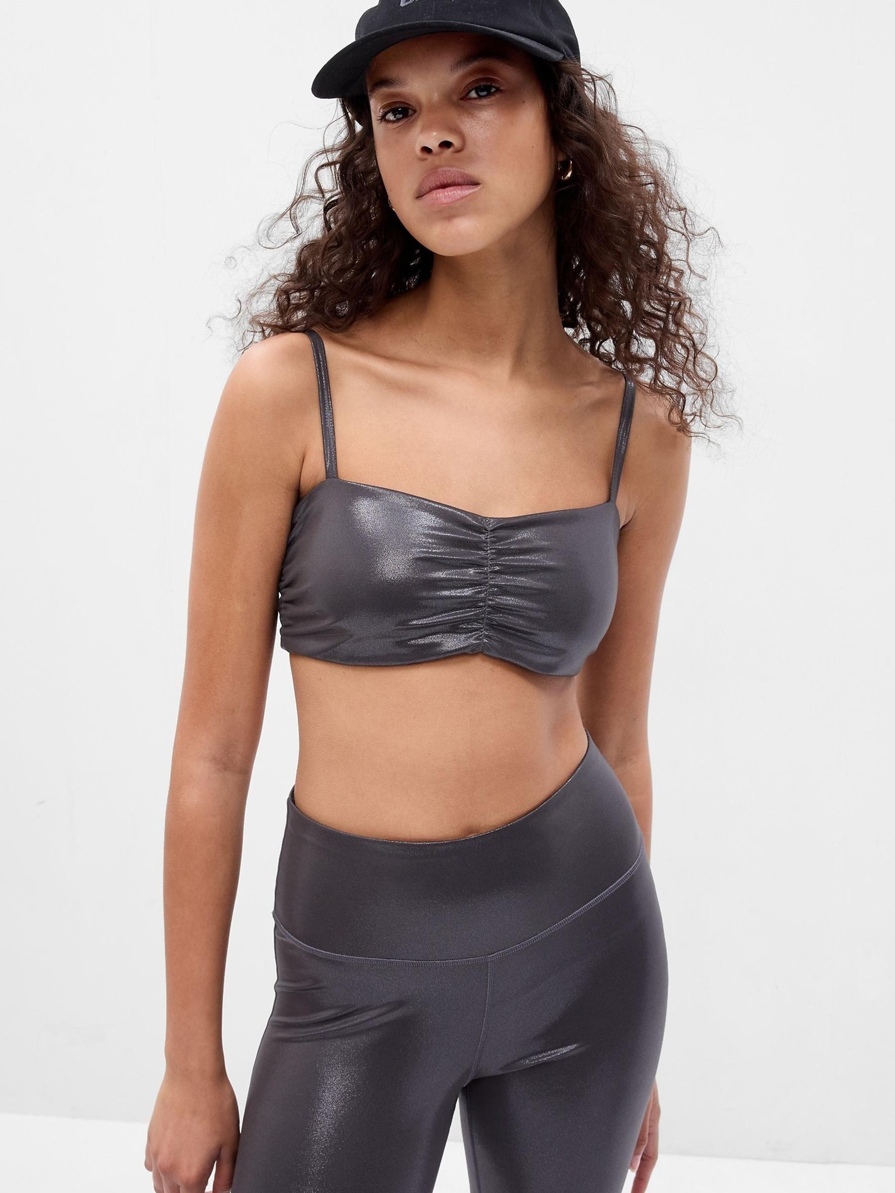 Grey Fit Power Low Impact Ruched Sports Bra - Image 1 of 1
