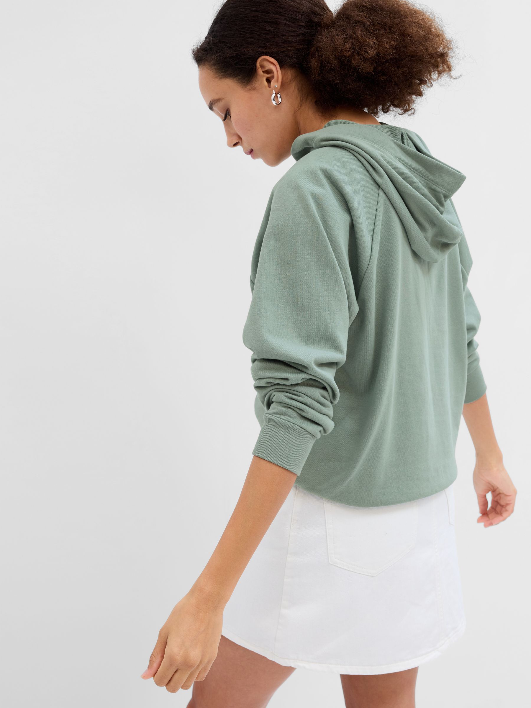 Green Vintage Soft Capsule Logo Boyfriend Hoodie - Image 2 of 4