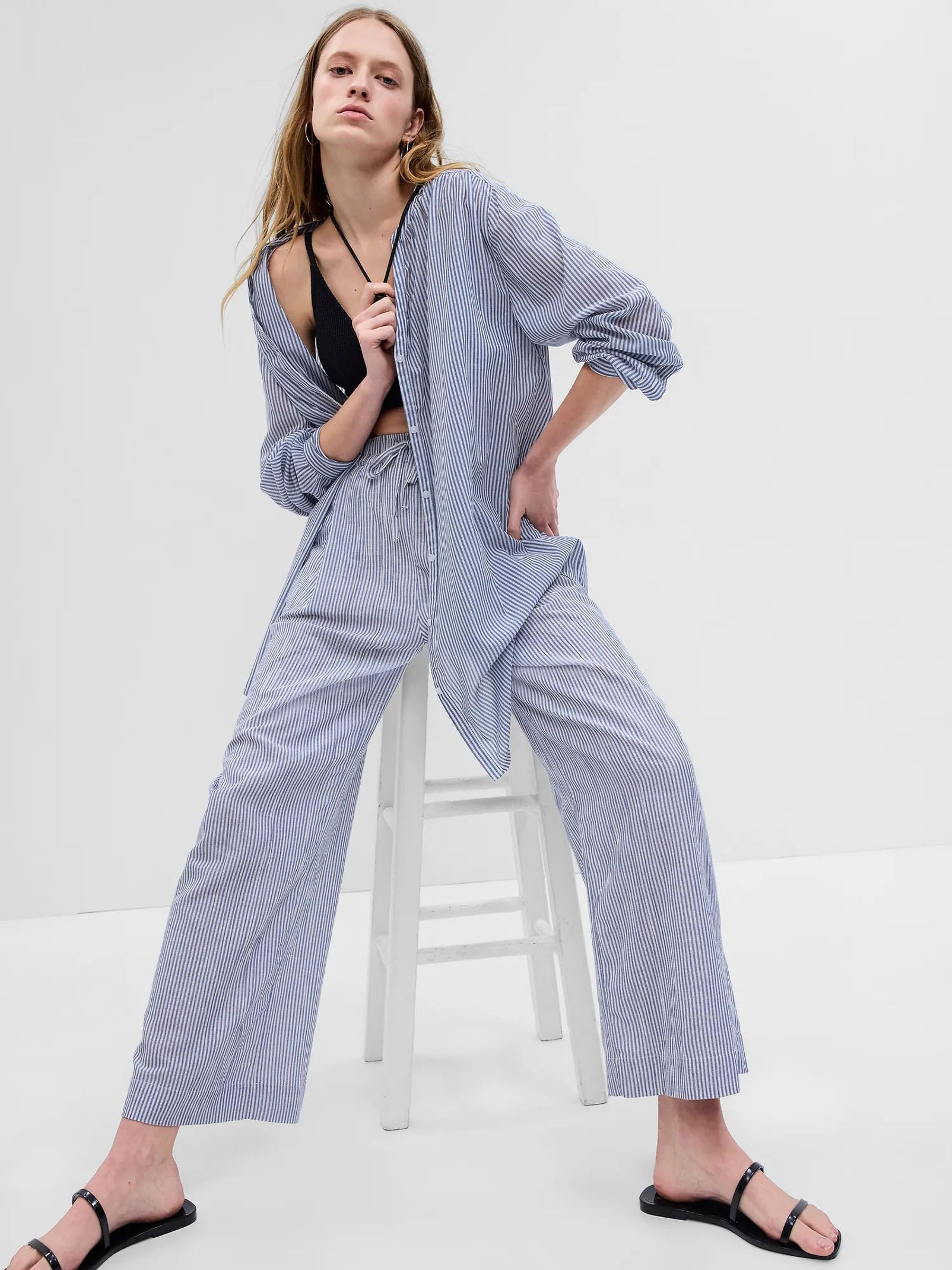 Blue Airy Tunic - Image 1 of 1 Blue Airy Tunic - Image 1 of 1