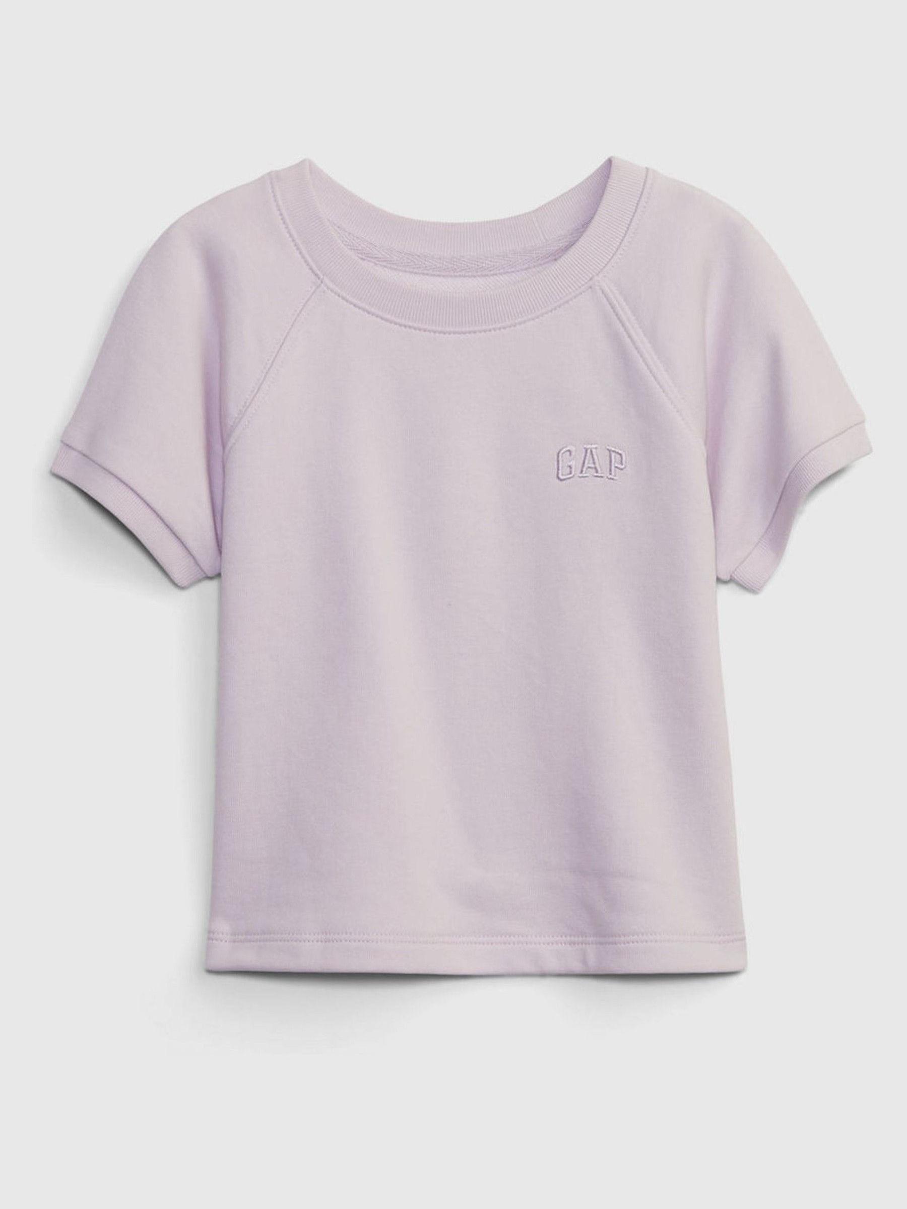 Purple Logo Cuffed Short Sleeve Sweatshirts - Image 1 of 1