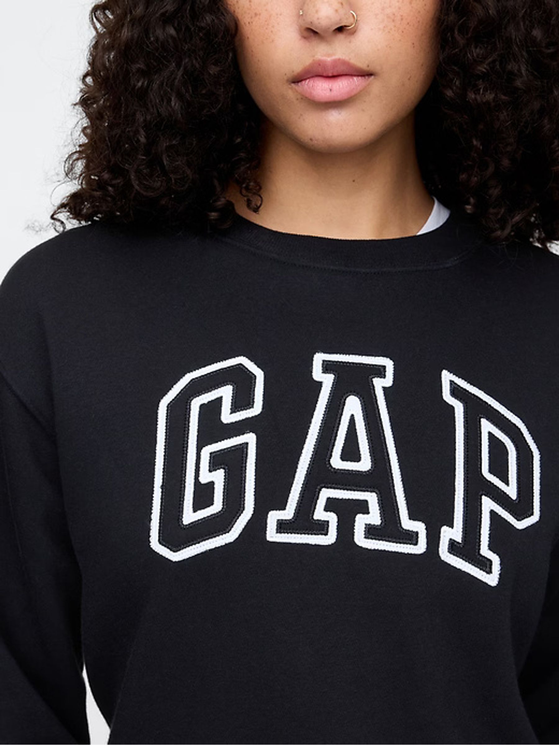 Black Logo Crew Neck Sweatshirt - Image 8 of 10