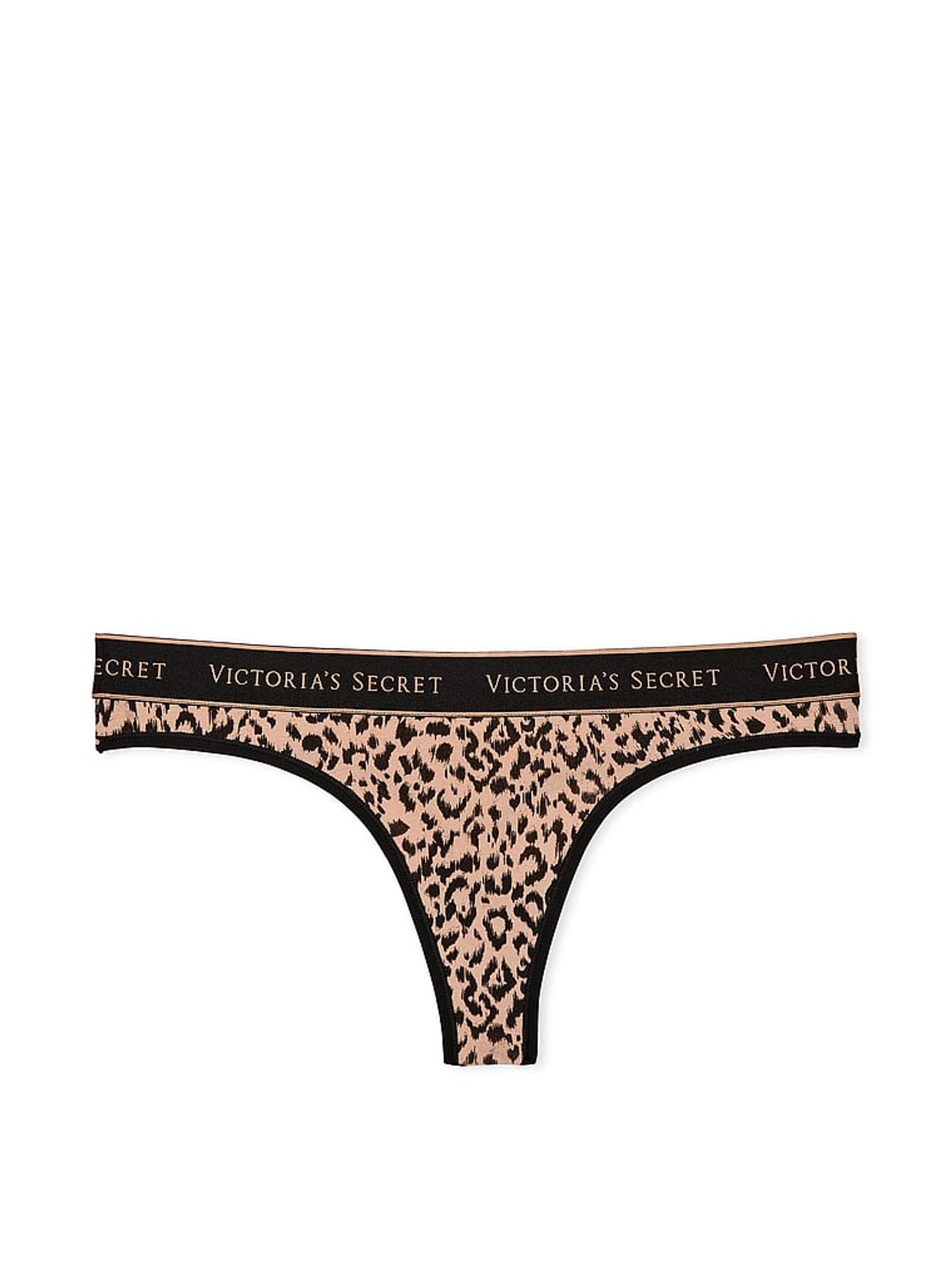 Cameo Basic Animal Leopard Thong Logo Knickers - Image 1 of 1