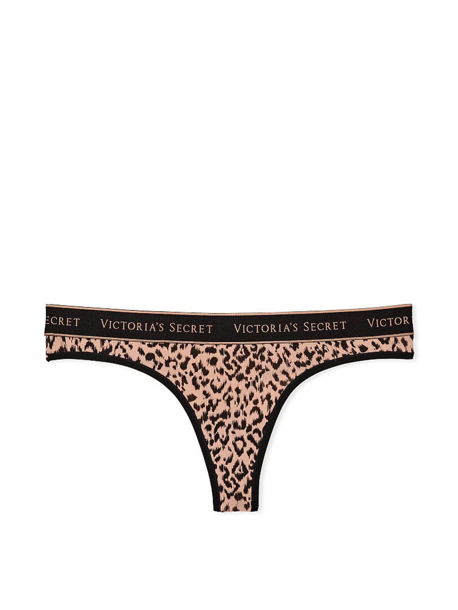 Cameo Basic Animal Leopard Thong Logo Knickers - Image 2 of 2