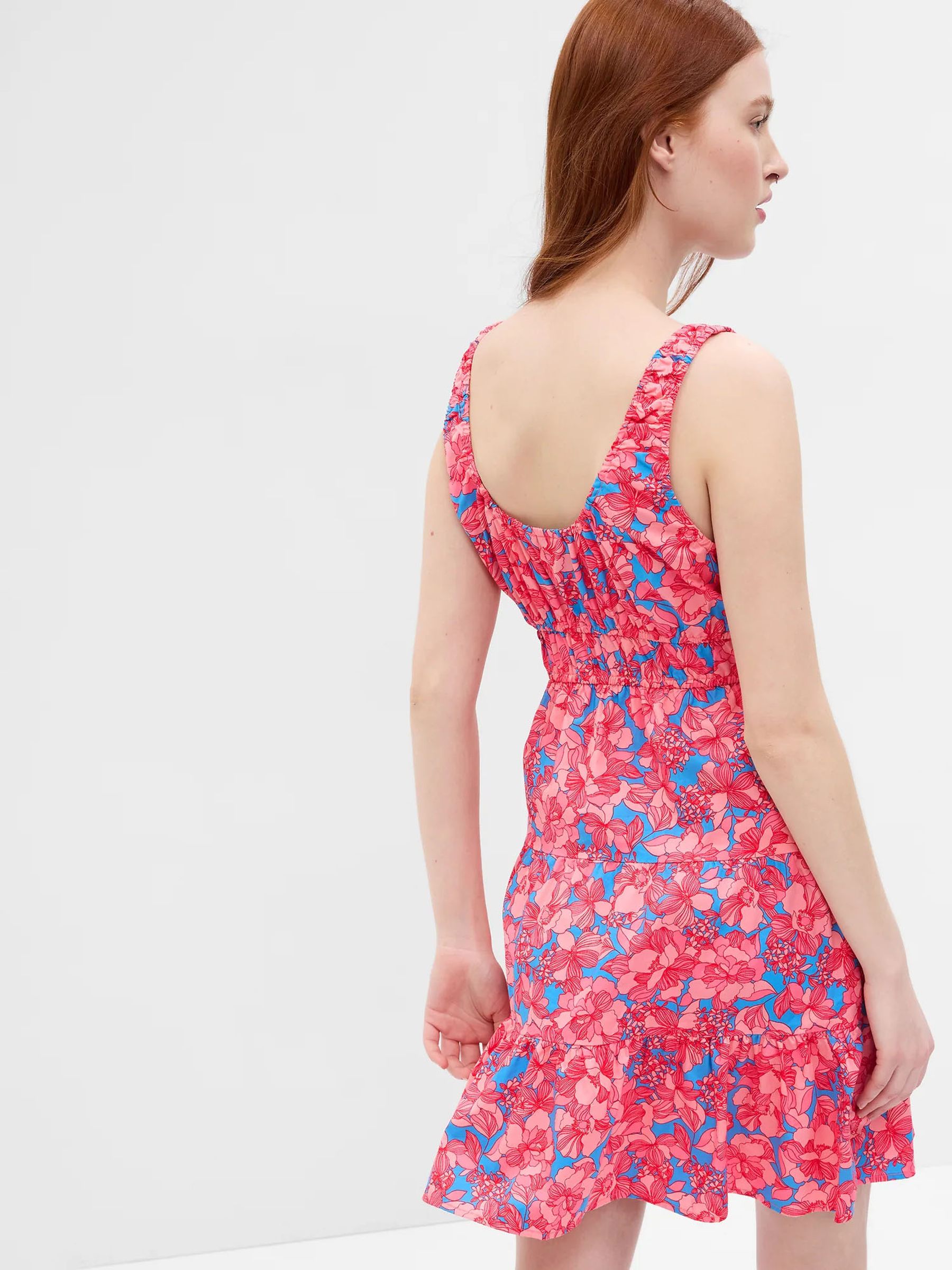 Ruffle Hem V-Neck Mini Dress - Image 2 of 2