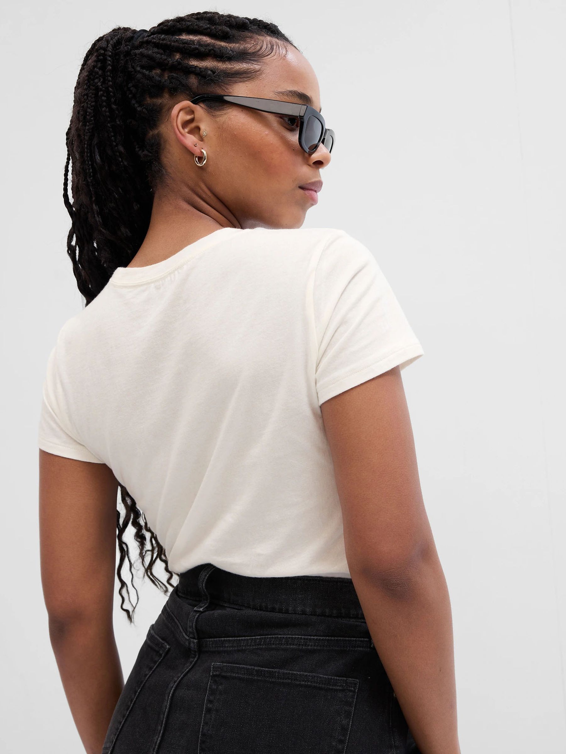 White Floral Print Logo T-Shirt - Image 2 of 2
