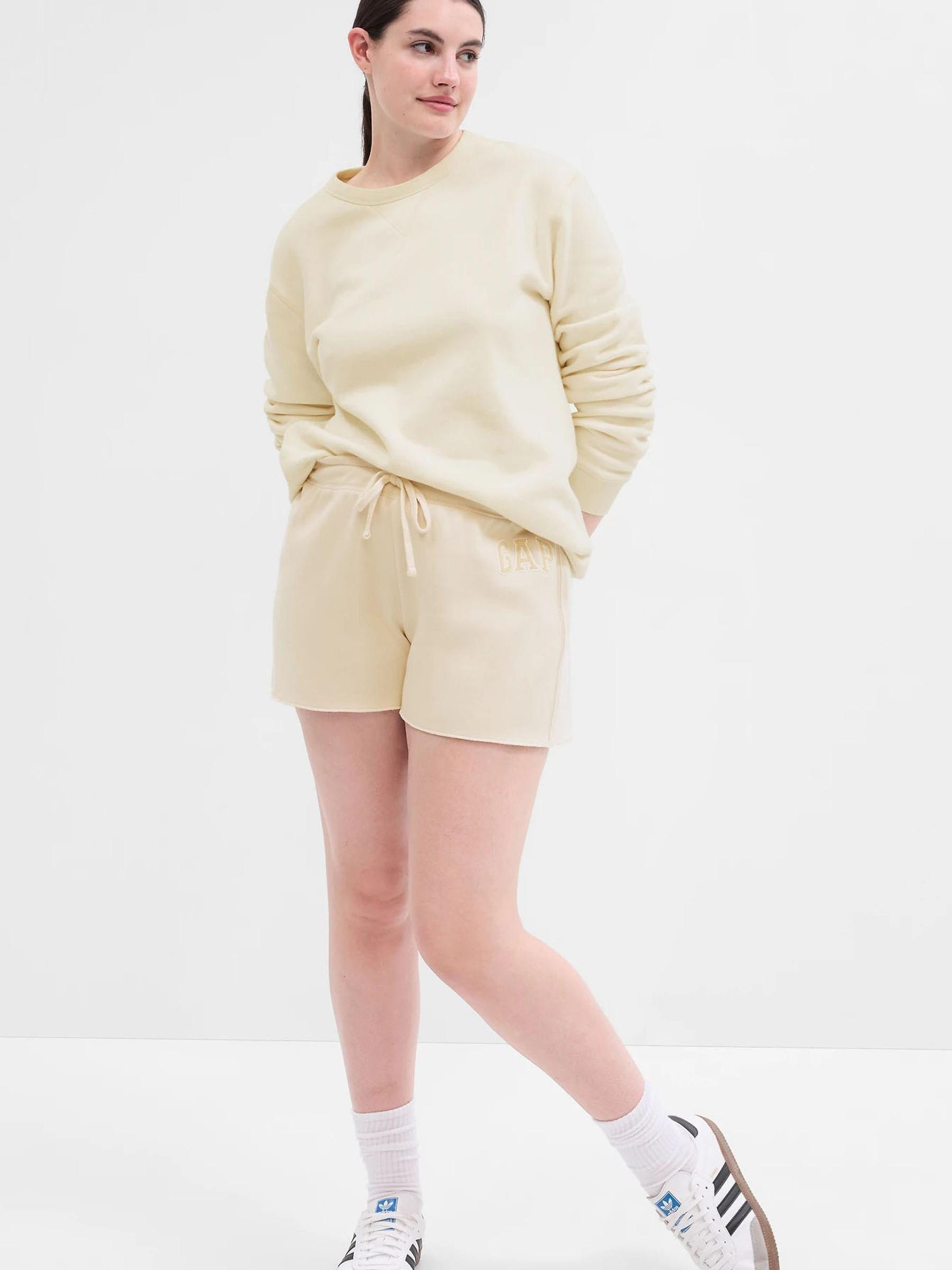 Cream Logo Jogger Shorts - Image 1 of 4