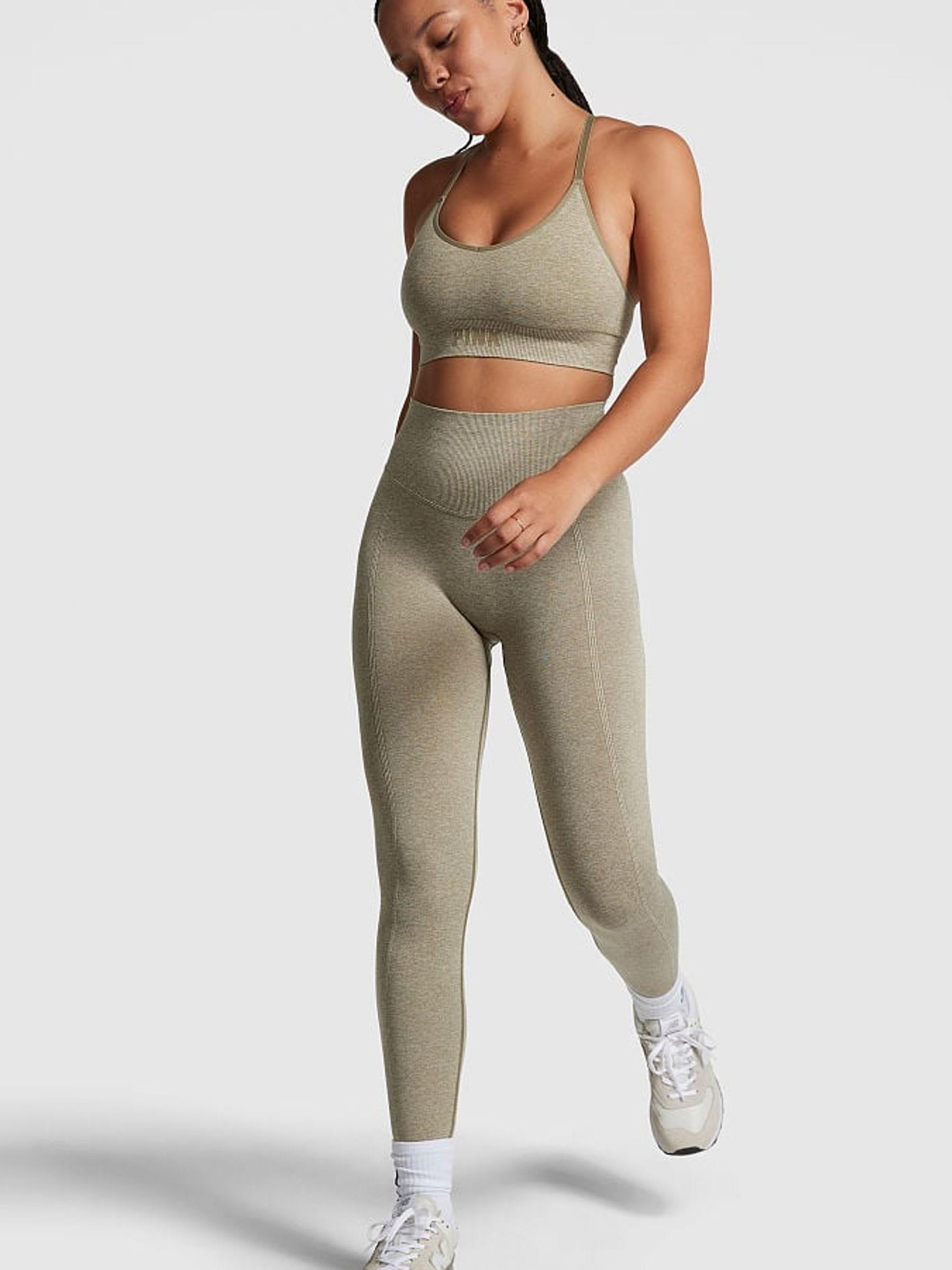 Dusted Olive Marl Green Logo Legging - Image 2 of 4
