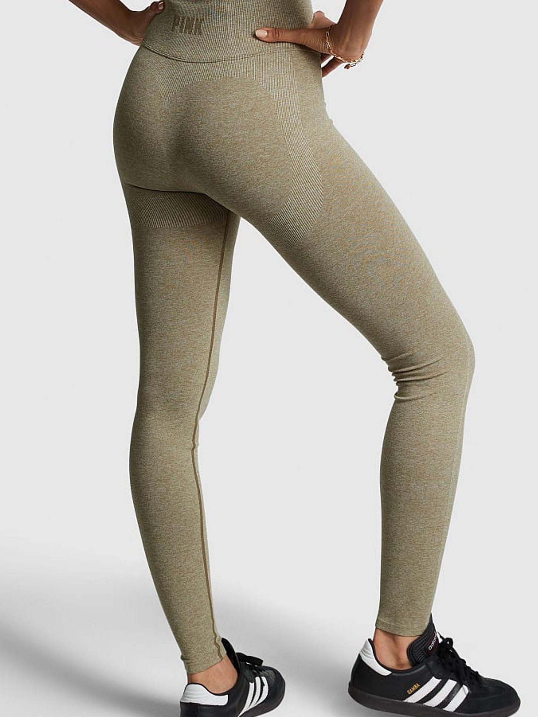 Dusted Olive Marl Green Logo Legging - Image 3 of 4