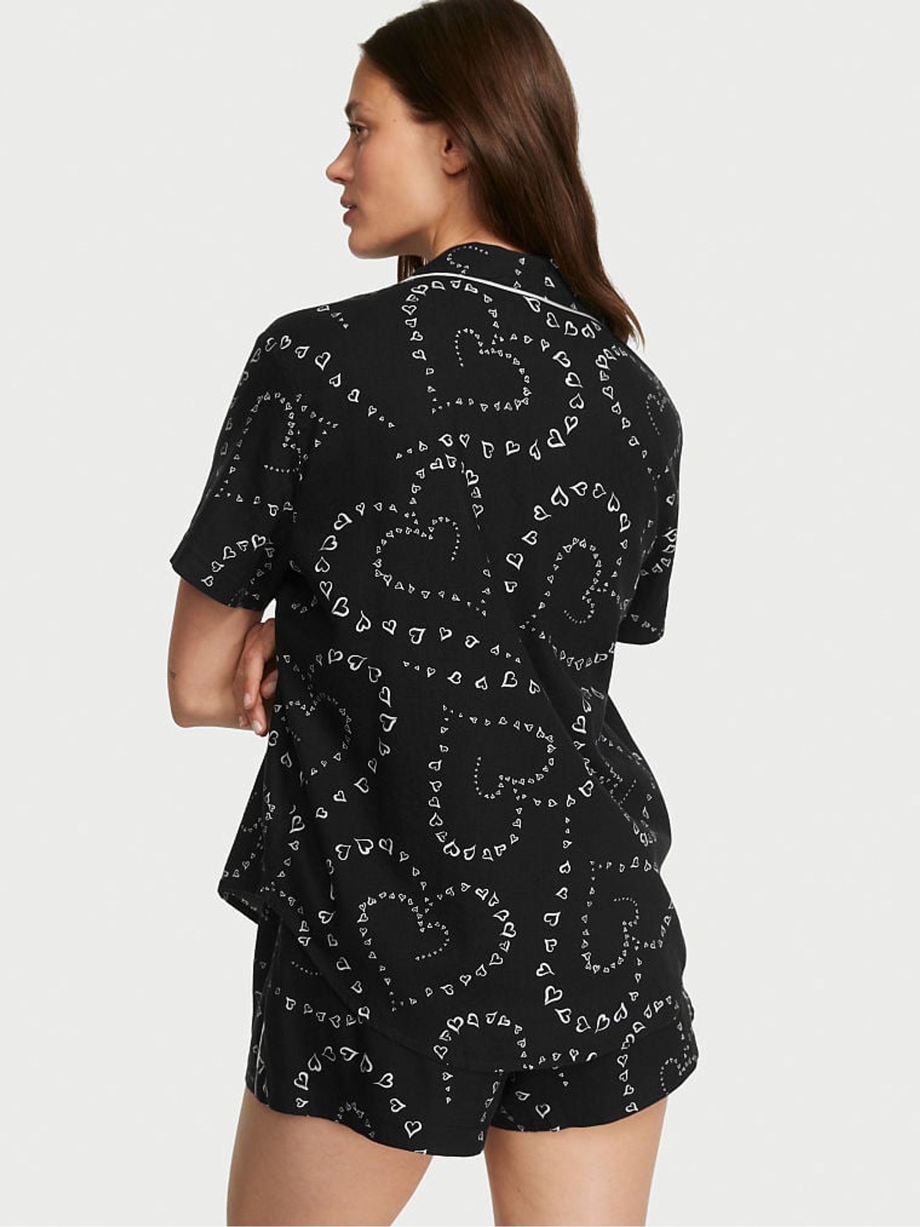 Black Swirl Hearts Short Pyjamas - Image 2 of 4