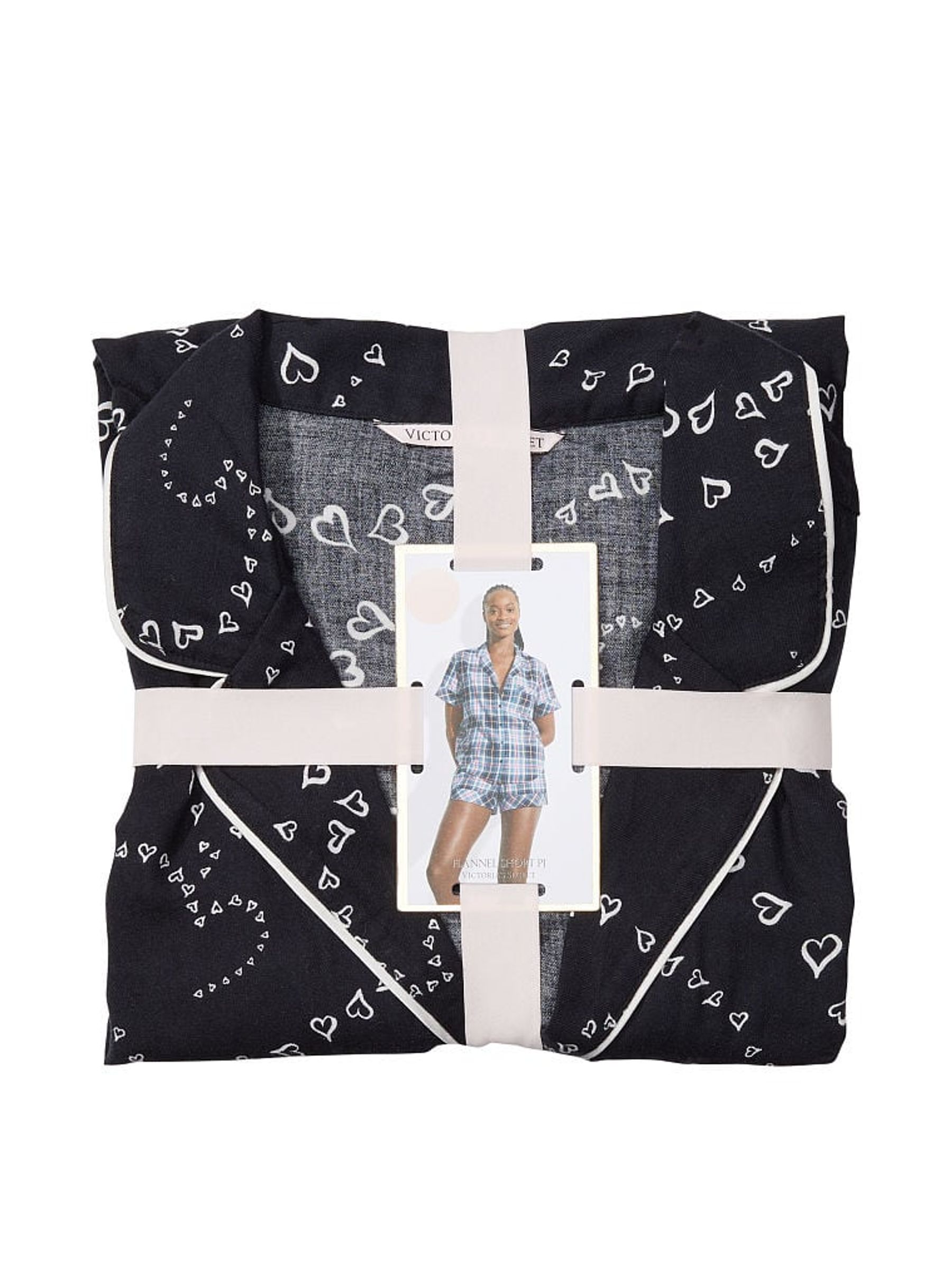 Black Swirl Hearts Short Pyjamas - Image 4 of 4