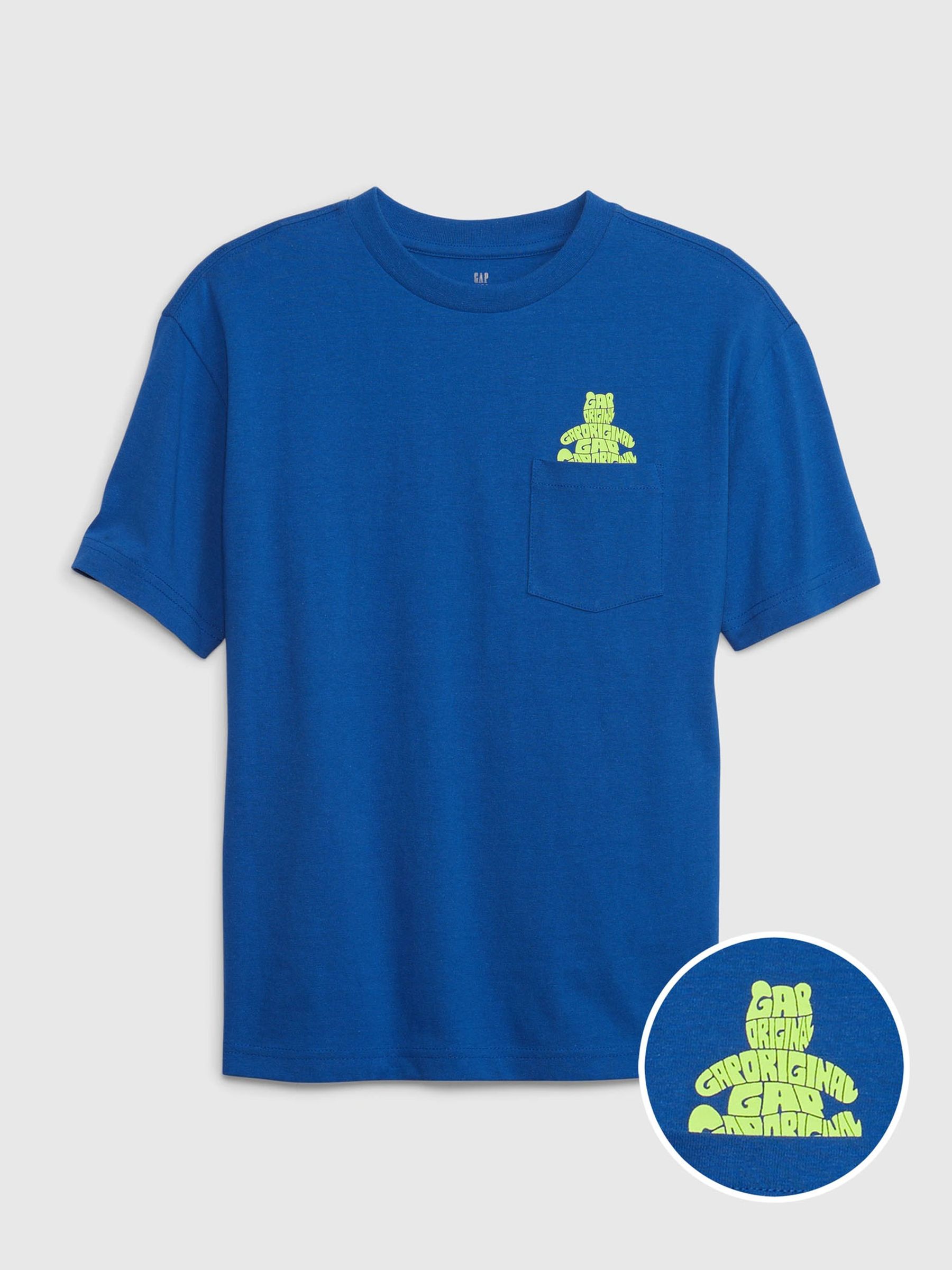 Blue Brannan Bear Graphic Short Sleeve Pocket T-Shirt - Image 1 of 1