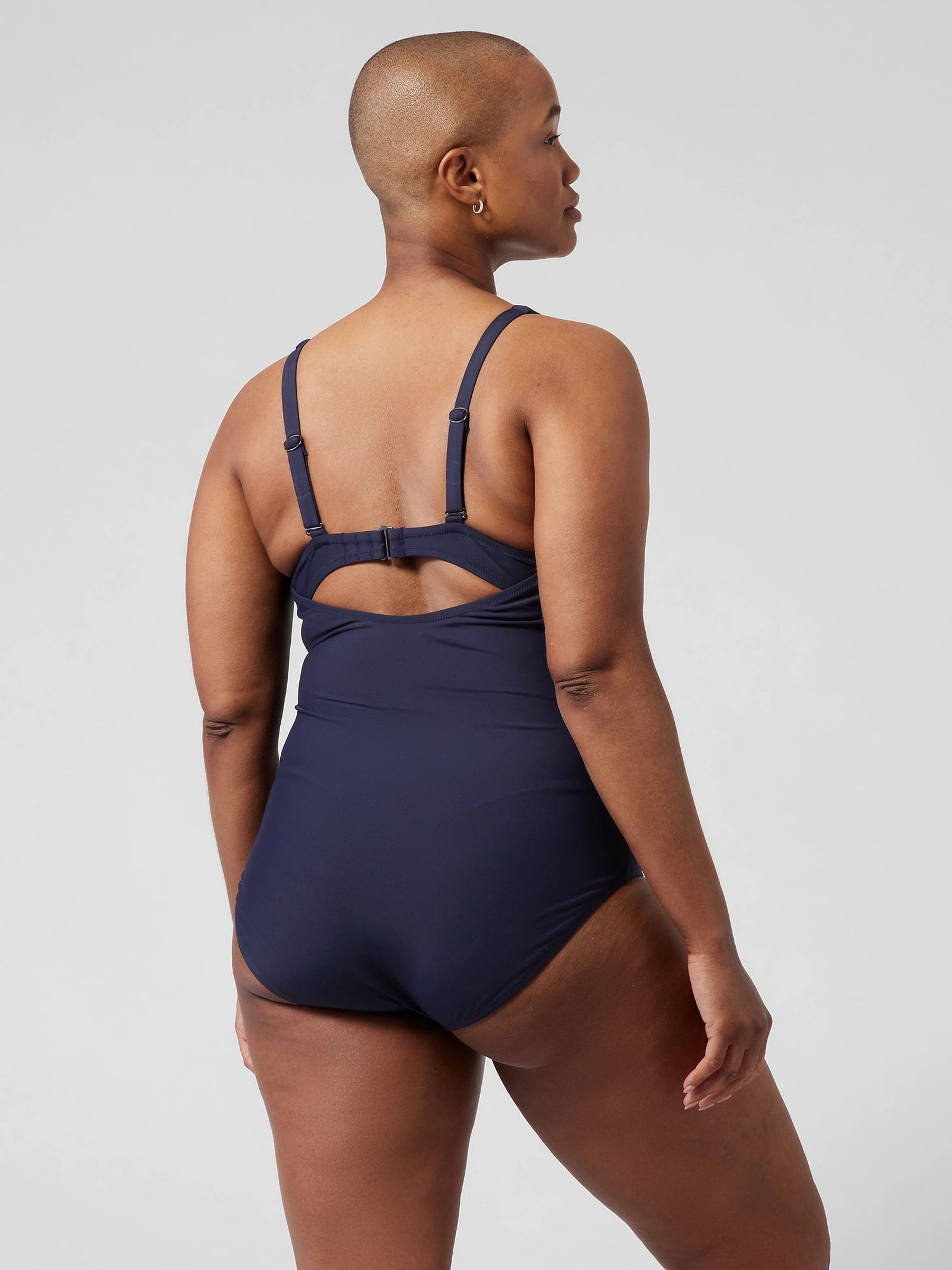 Athleta Blue Square Neck One Piece - Image 2 of 6