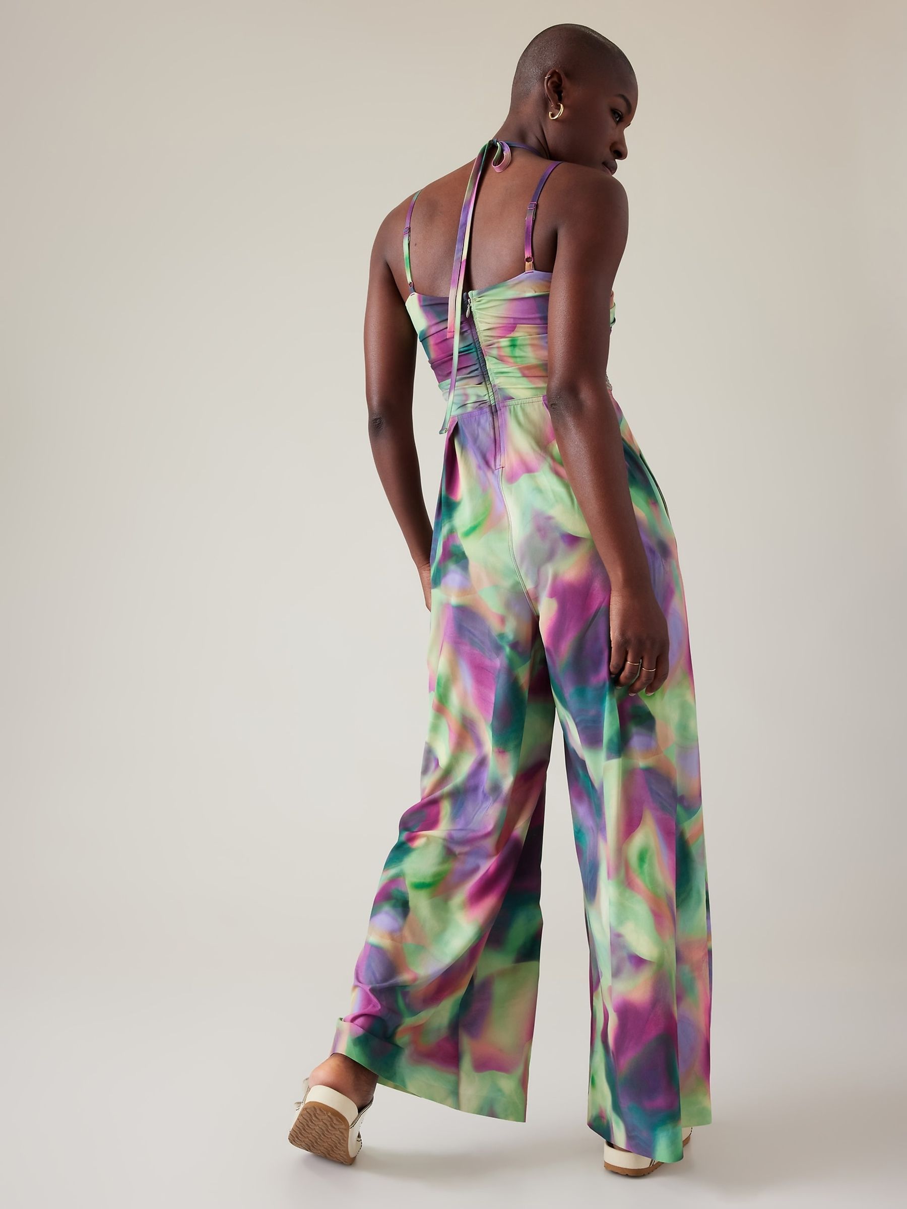 Athleta Purple/Green Alicia Keys Enlighten Up Jumpsuit - Image 2 of 3
