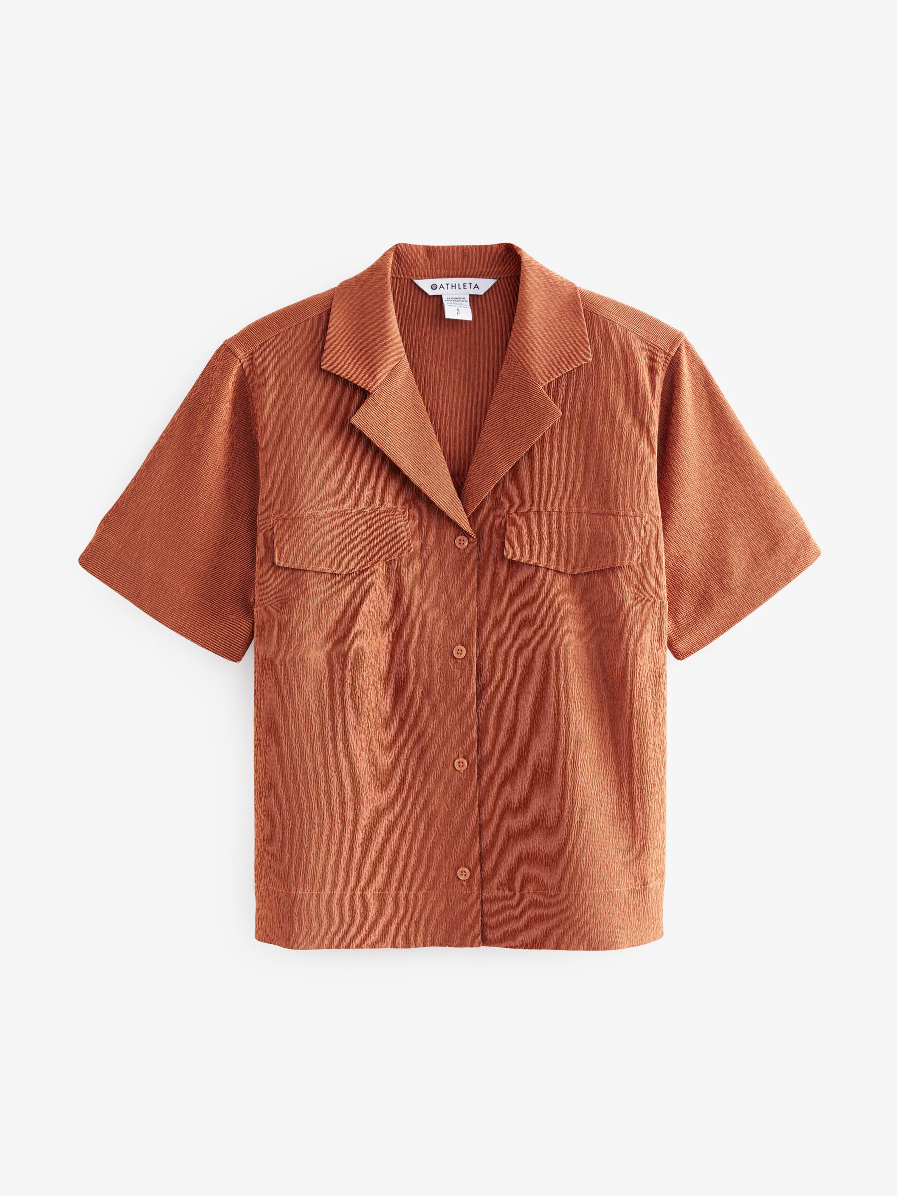 Athleta Brown Echo Short Sleeve Shirt - Image 1 of 3