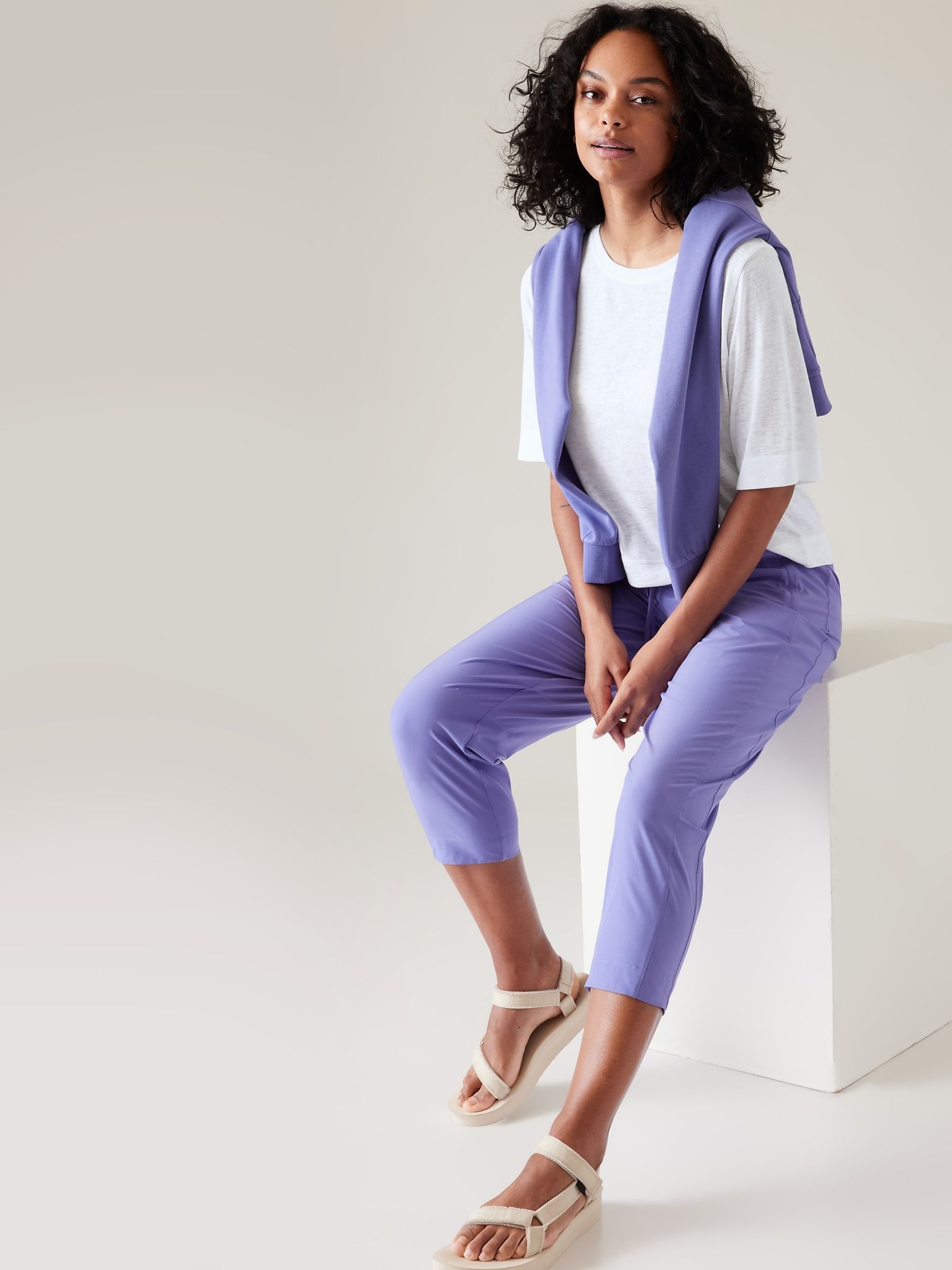 Athleta White Breezy Serene T-Shirt - Image 6 of 6