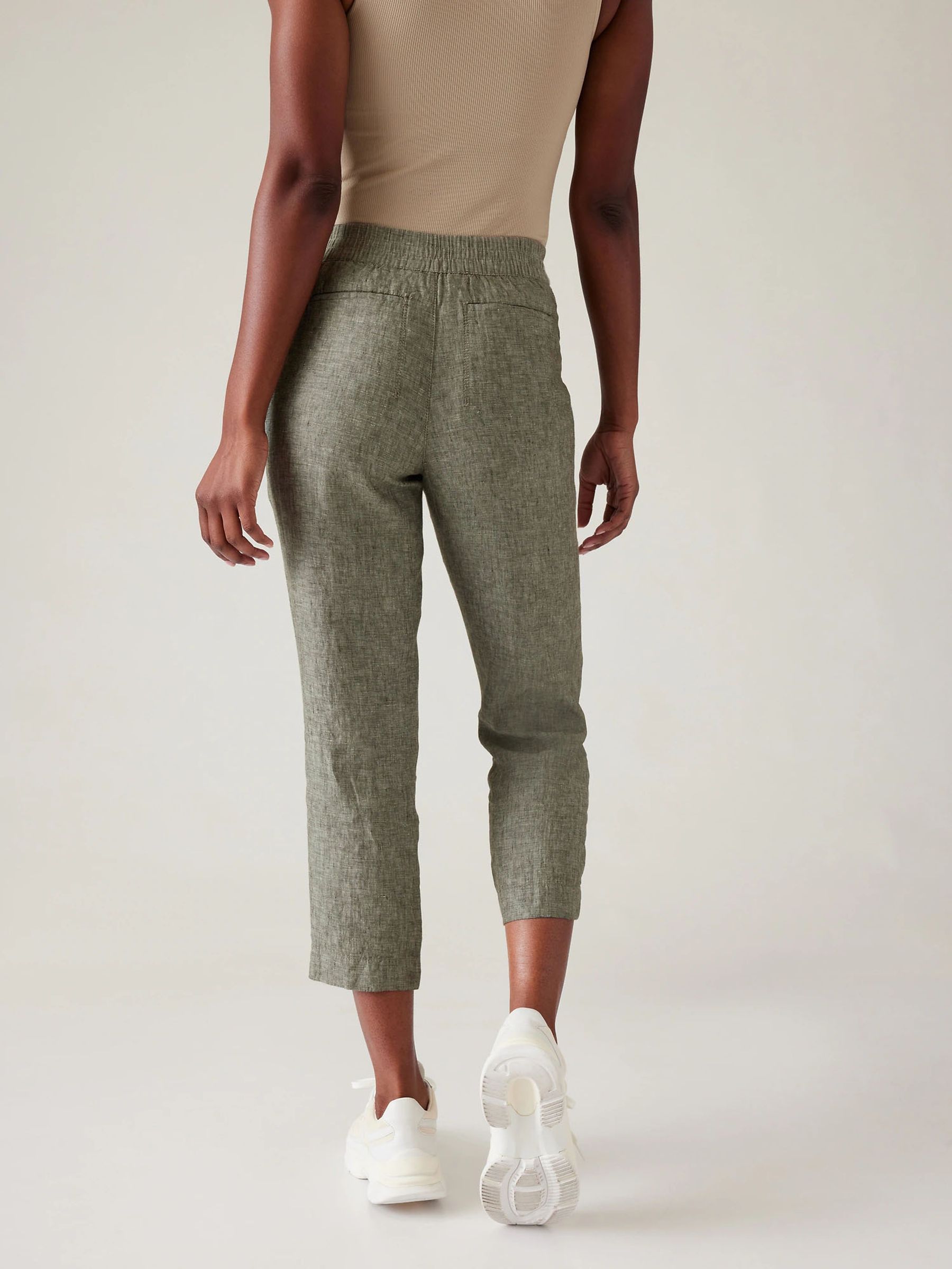 Athleta Green Voyager Linen Trousers - Image 4 of 5