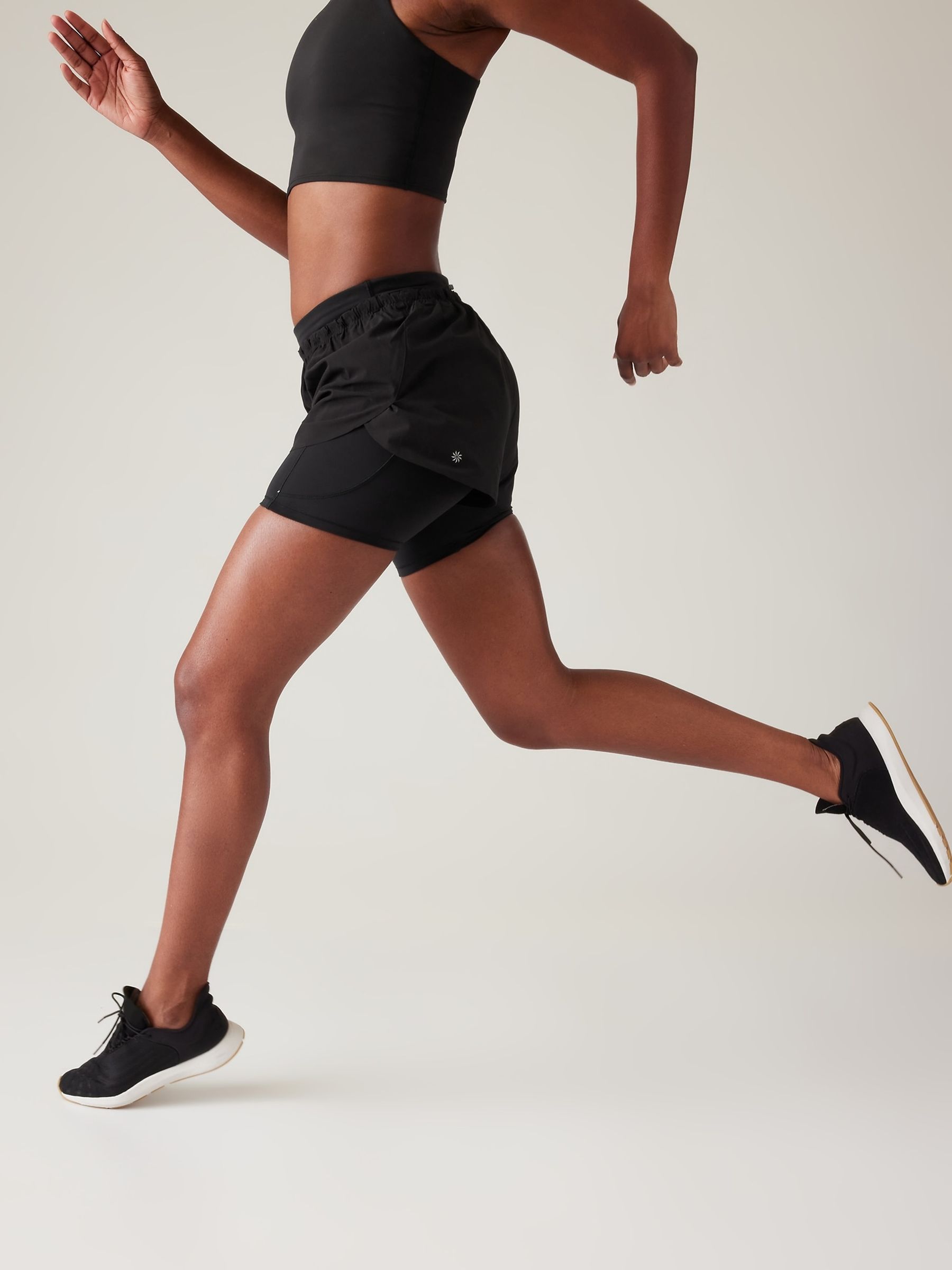 Athleta Black Mile Marker 2-in-1 Shorts - Image 3 of 4