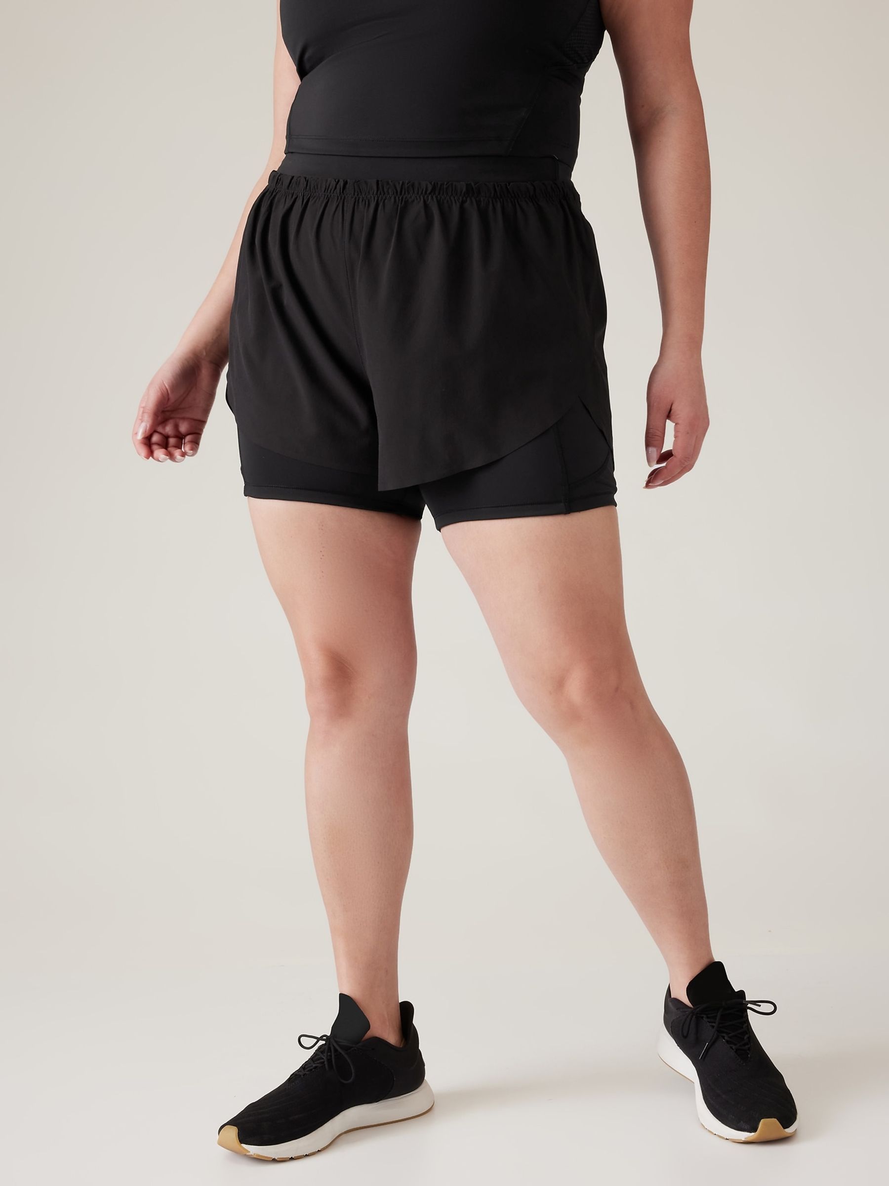 Athleta Black Mile Marker 2-in-1 Shorts - Image 4 of 4