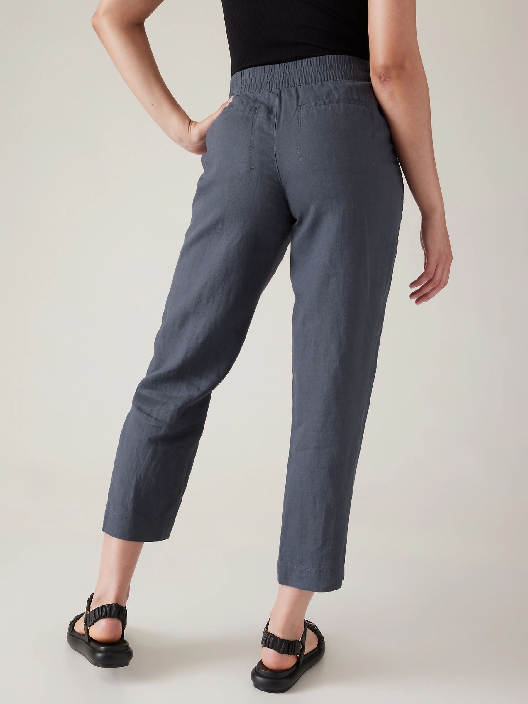 Athleta Blue Voyager Linen Trousers - Image 2 of 5
