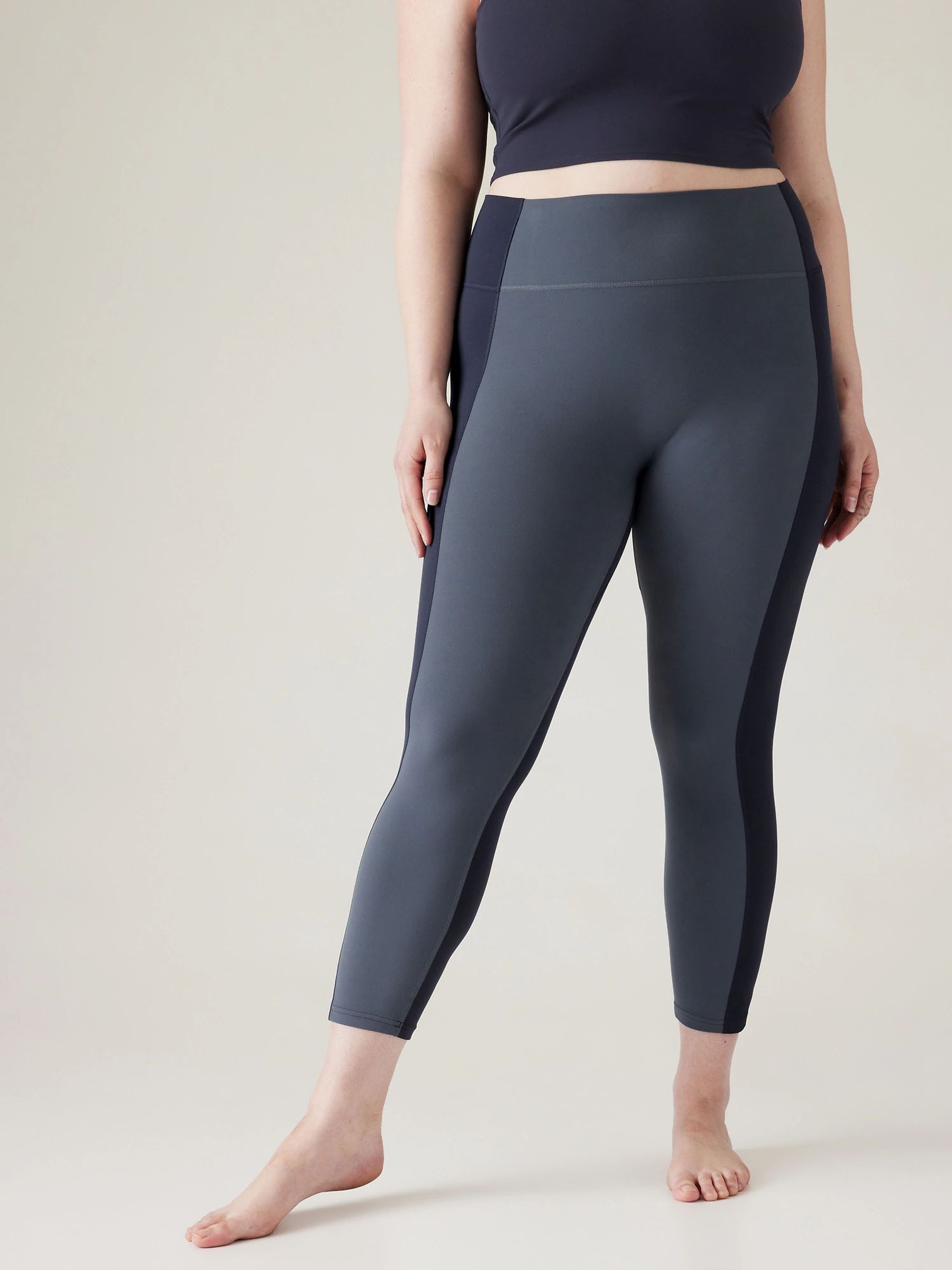 Athleta Blue Transcend Colorblock 7/8 Leggings - Image 5 of 5