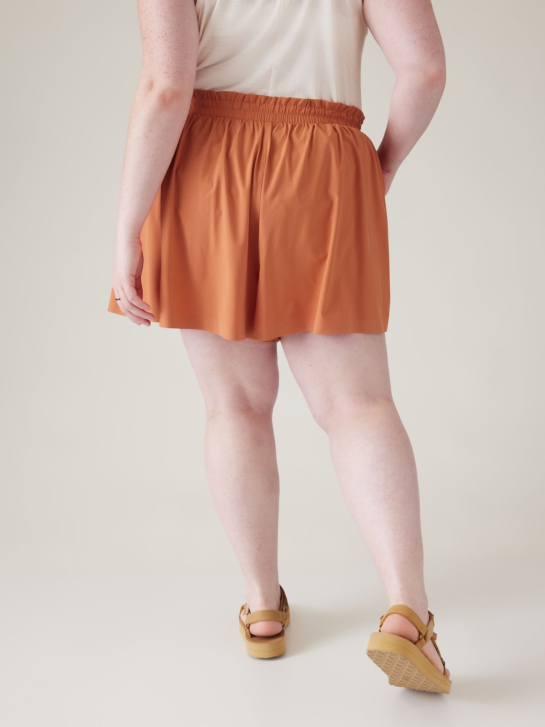 Athleta Orange Alicia Keys Enlighten Up Flutter Shorts - Image 2 of 4