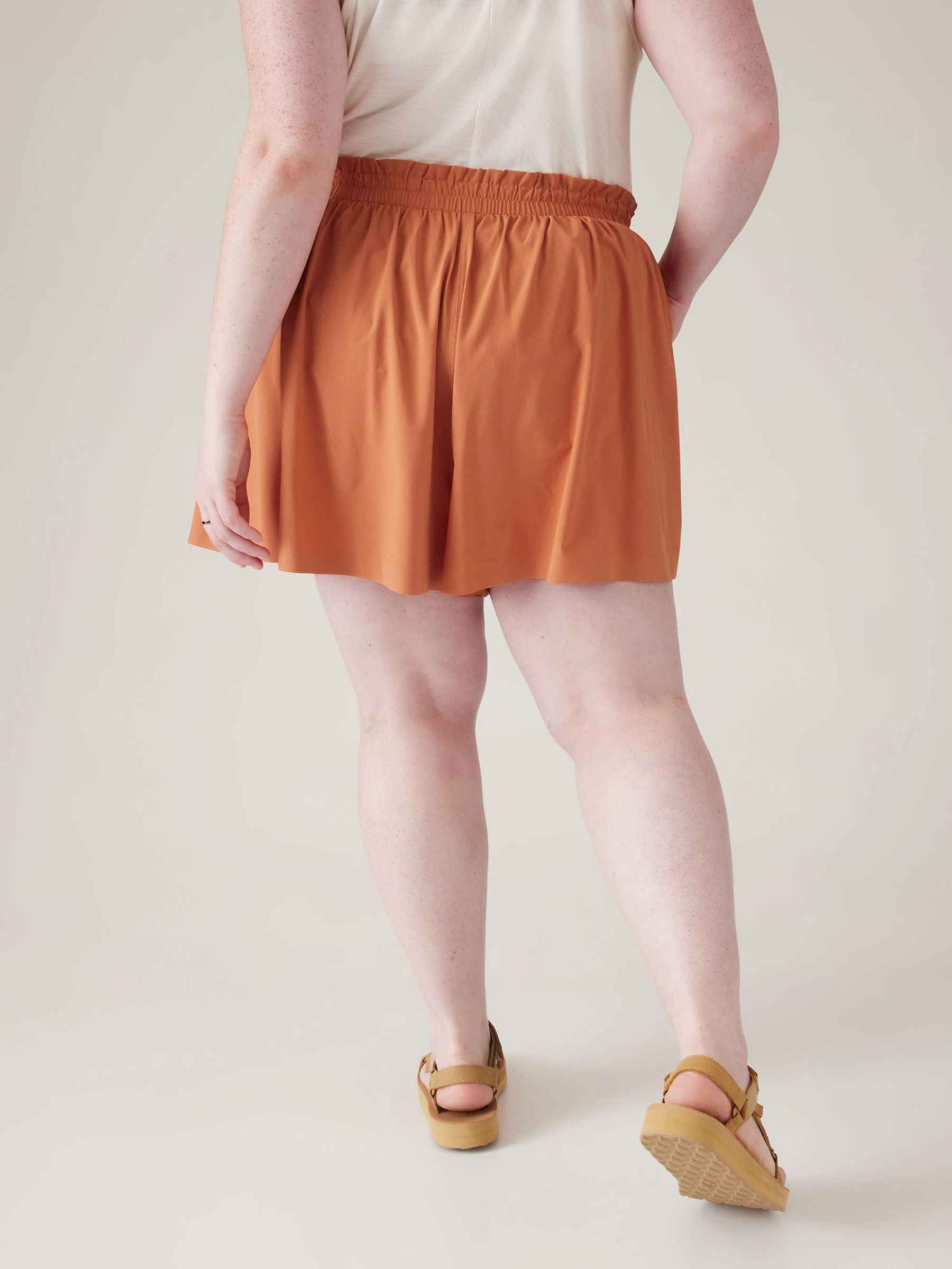 Athleta Orange Alicia Keys Enlighten Up Flutter Shorts - Image 5 of 5
