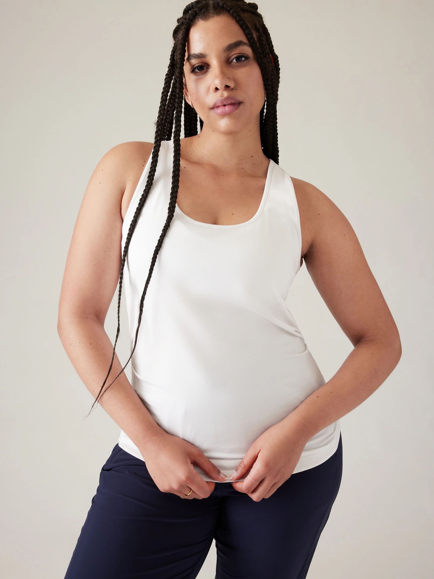 Athleta White Outbound Scoop Neck Tank Vest - Image 5 of 5