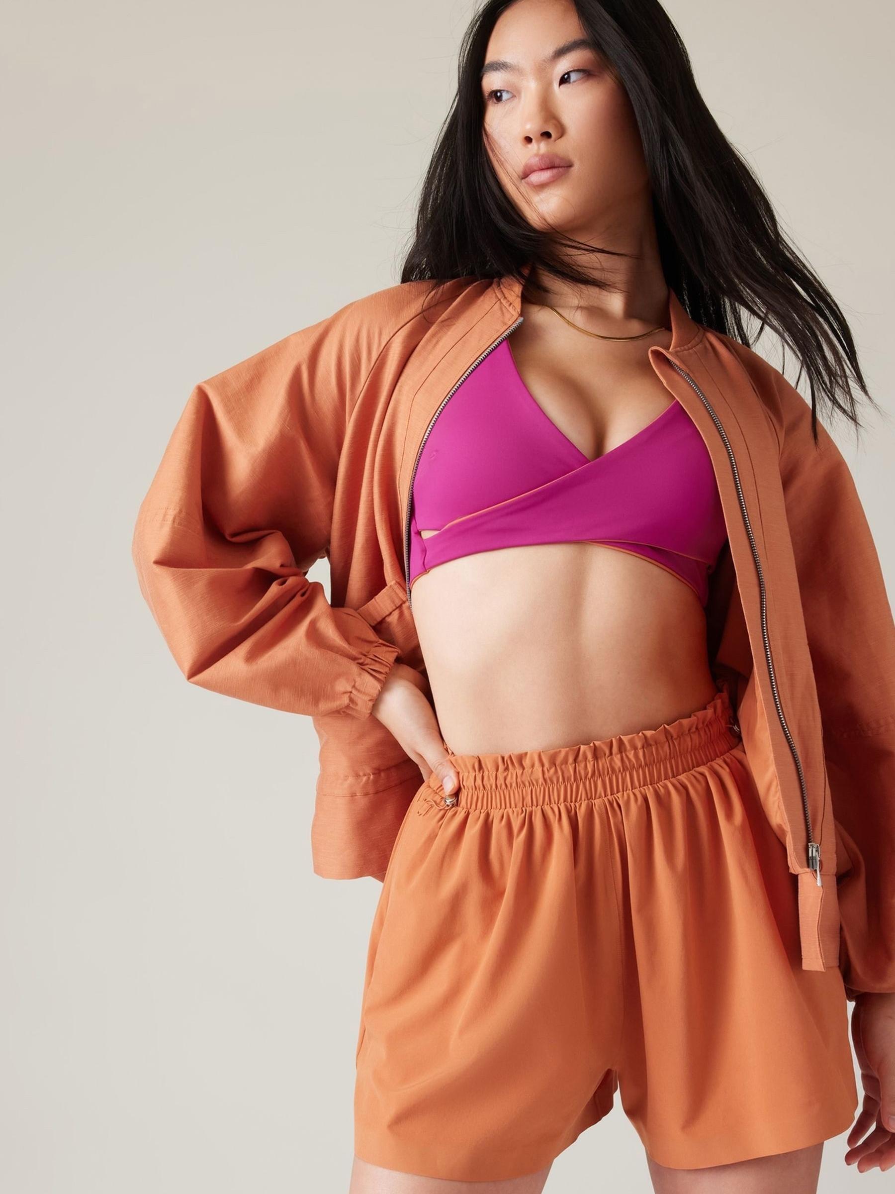 Athleta Yellow Alicia Keys Enlighten Up Linen-Blend Bomber Jacket - Image 1 of 1