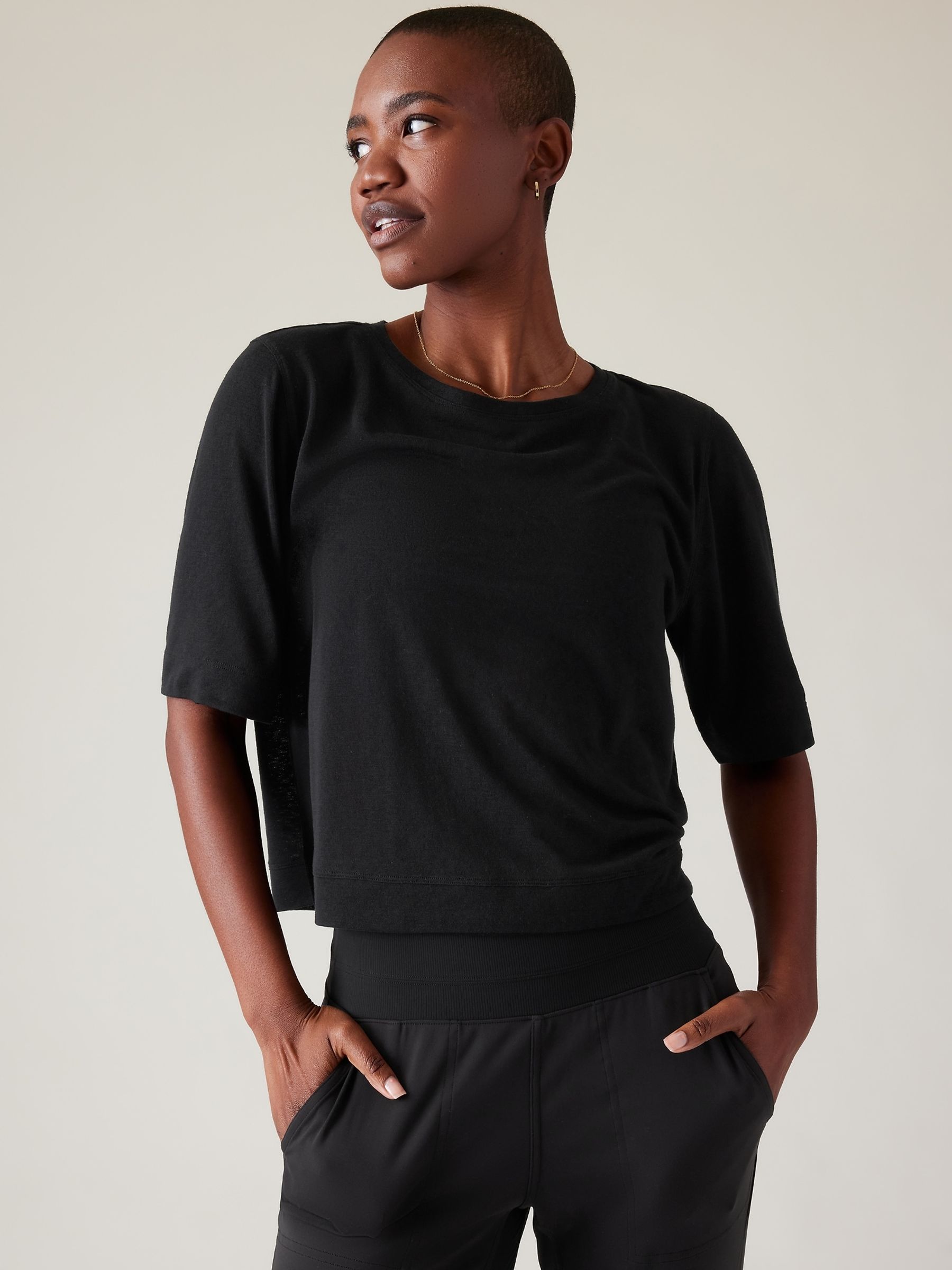 Athleta Black Breezy Serene T-Shirt - Image 1 of 6