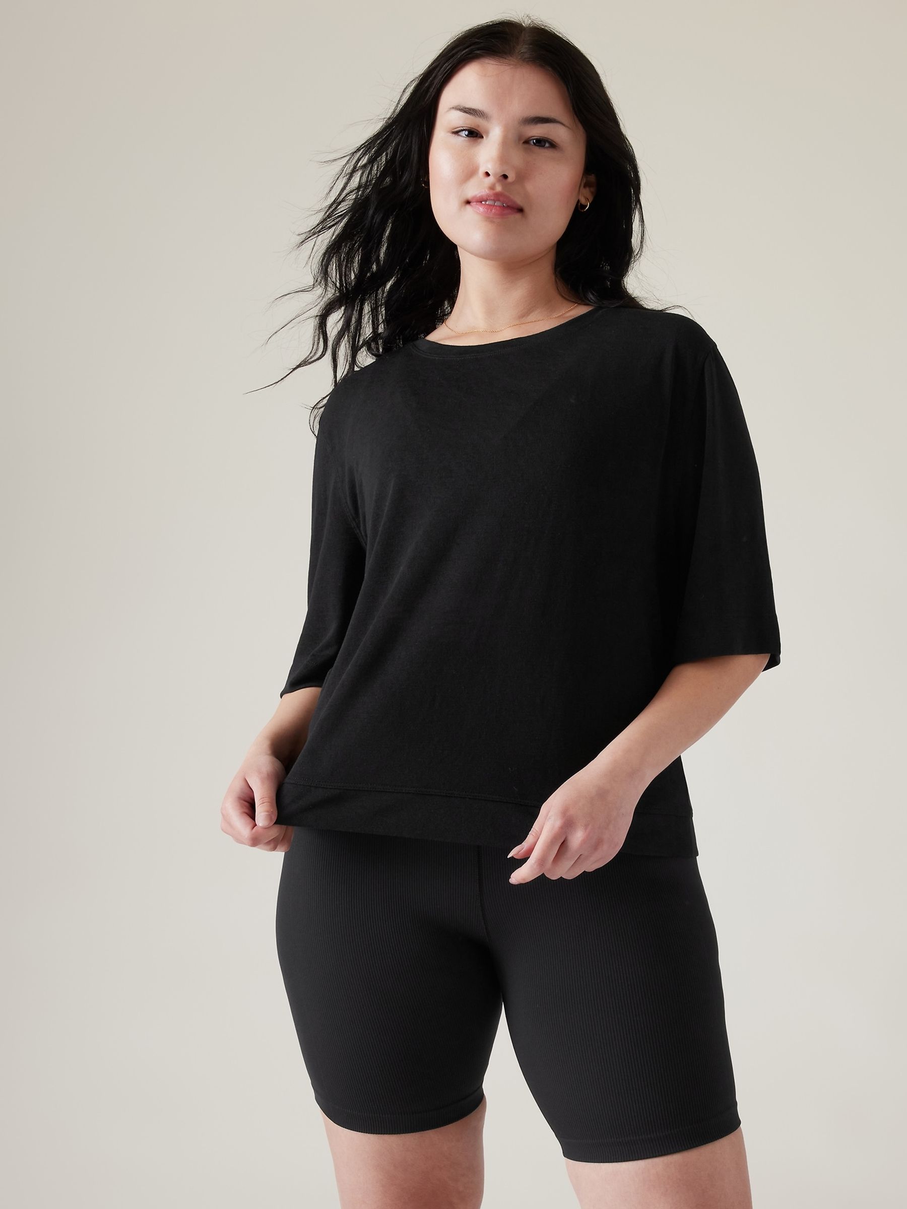 Athleta Black Breezy Serene T-Shirt - Image 4 of 6