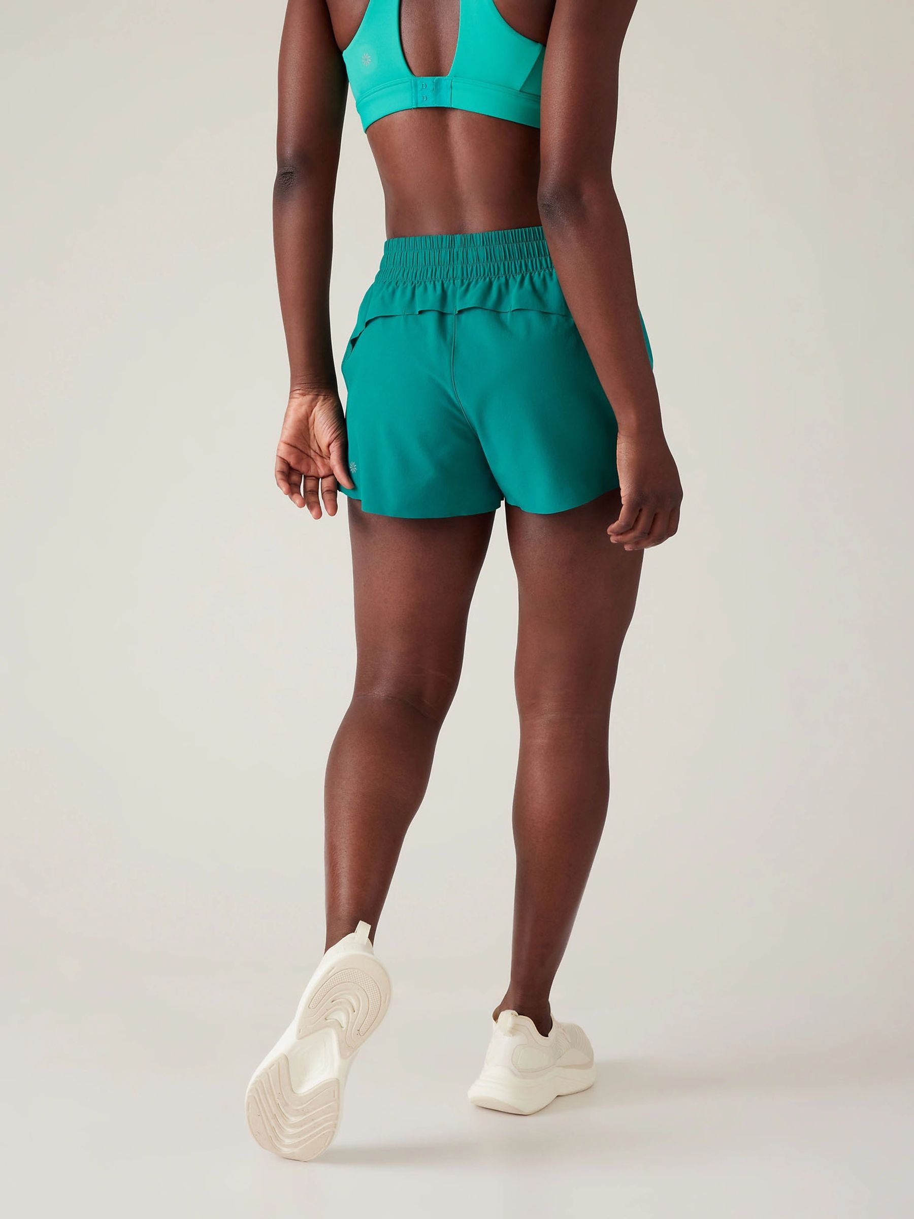 Athleta Green Hustle 3" Shorts - Image 3 of 3