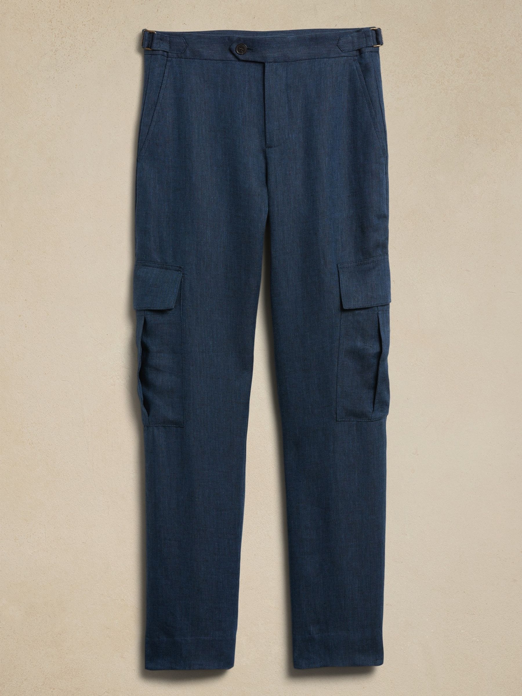 Banana Republic Blue Heritage Expedition Linen Trousers - Image 4 of 4