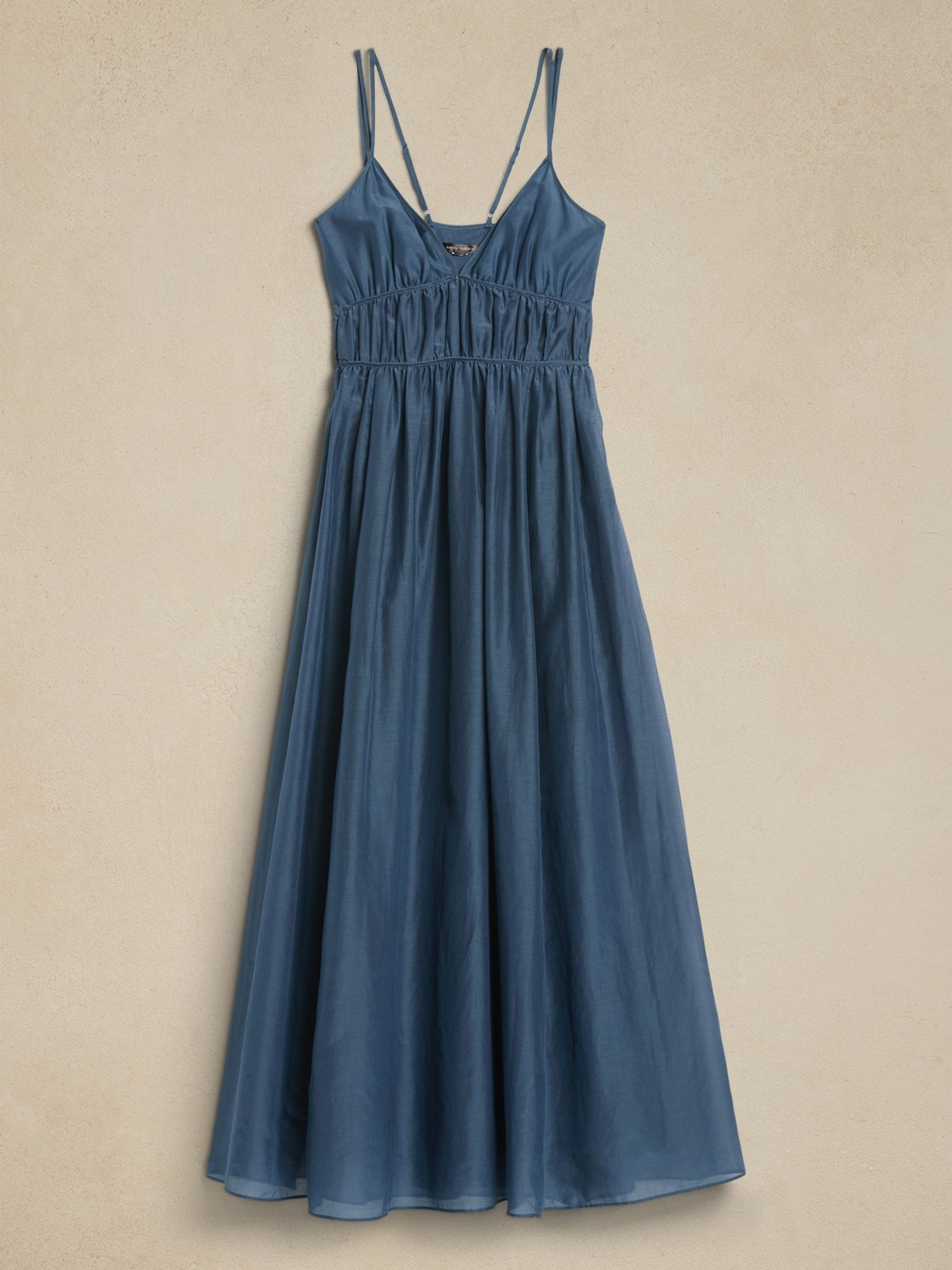 Banana Republic Navy/Blue Rosalia Cotton-Silk Maxi Dress - Image 2 of 2