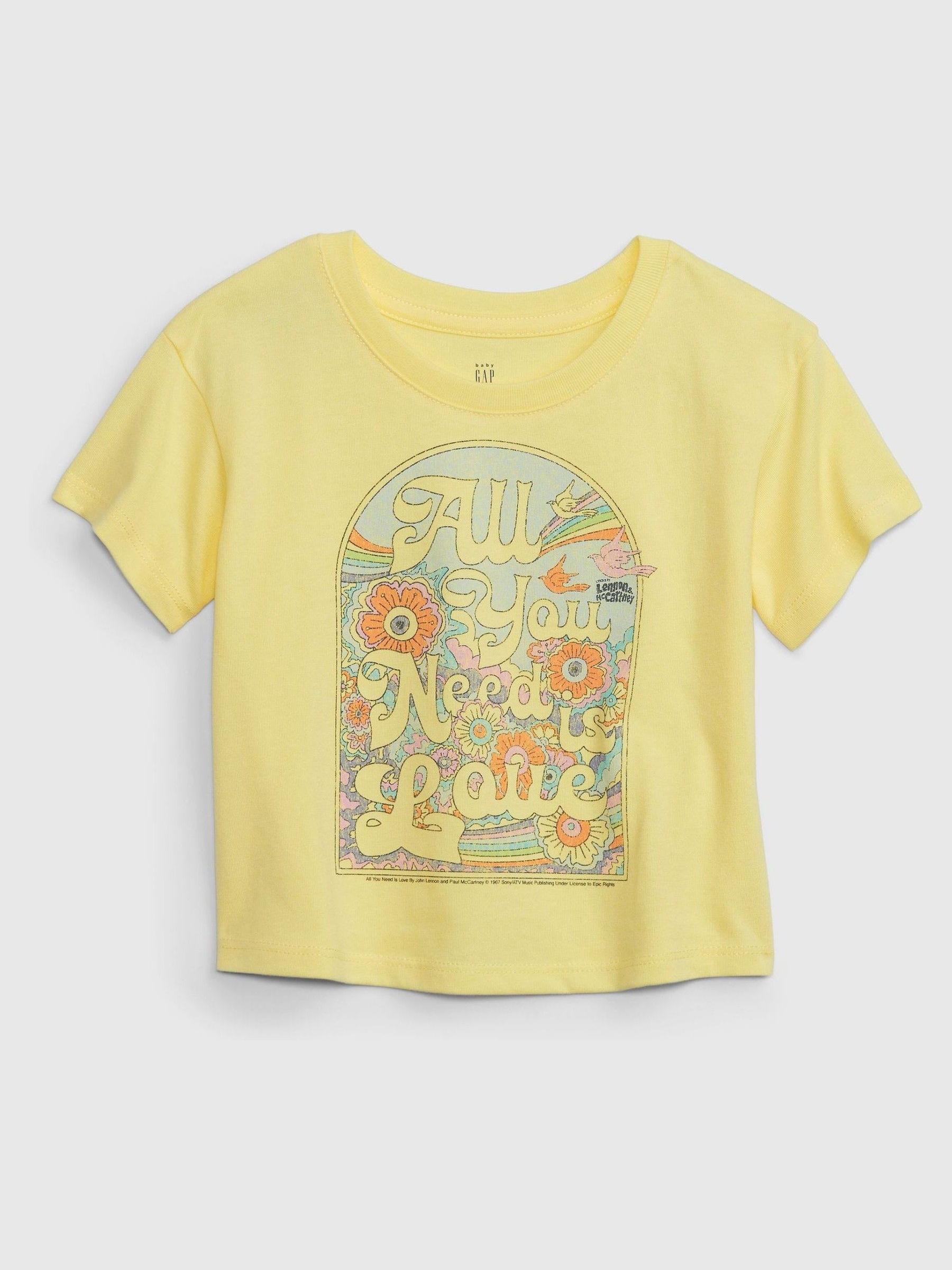 Yellow Graphic Crew Neck Short Sleeve T-Shirt - Image 1 of 1