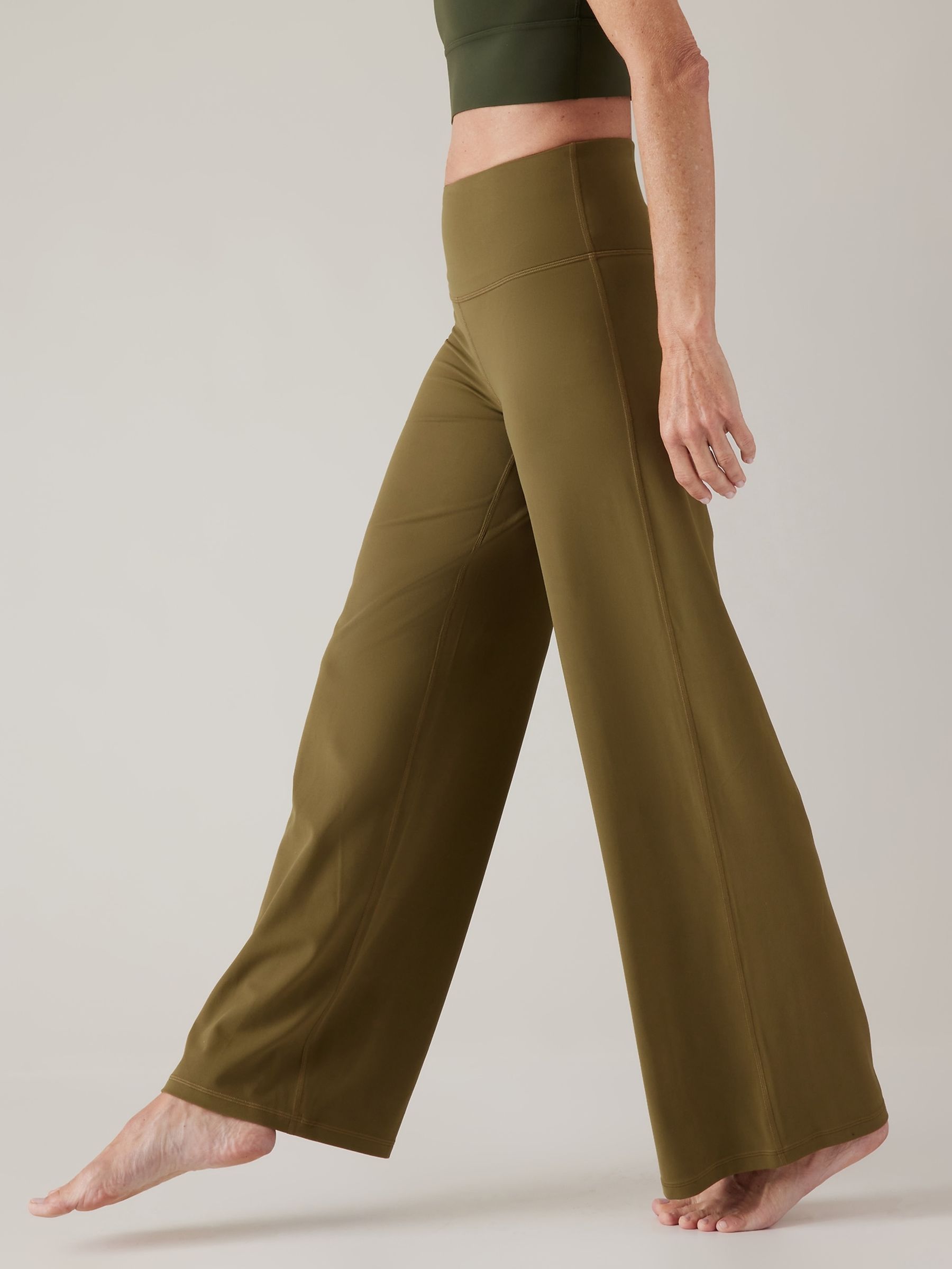 Athleta Green Elation Wide Leg Trousers - Image 2 of 4