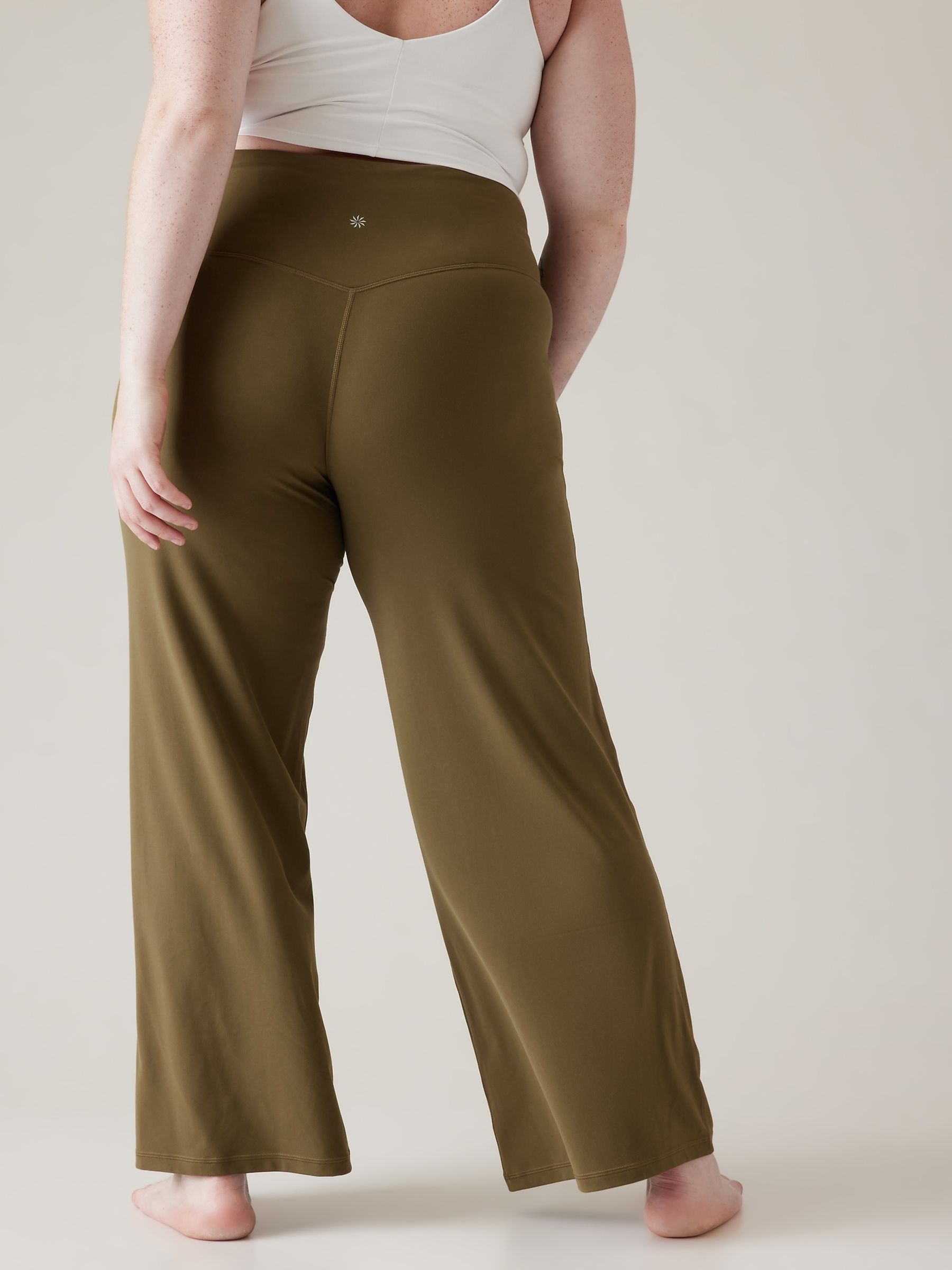 Athleta Green Elation Wide Leg Trousers - Image 4 of 4