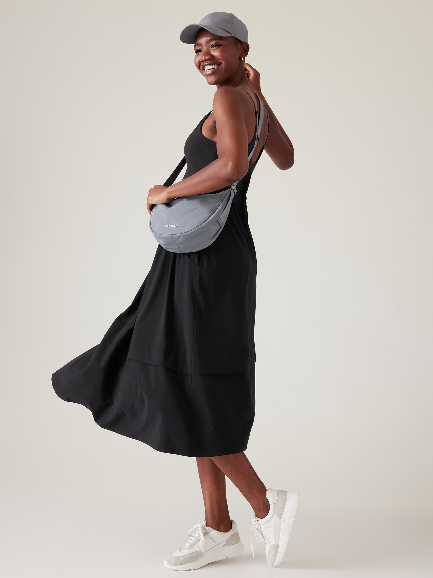 Athleta Black Elation V-Neck Hybrid Dress - Image 2 of 4