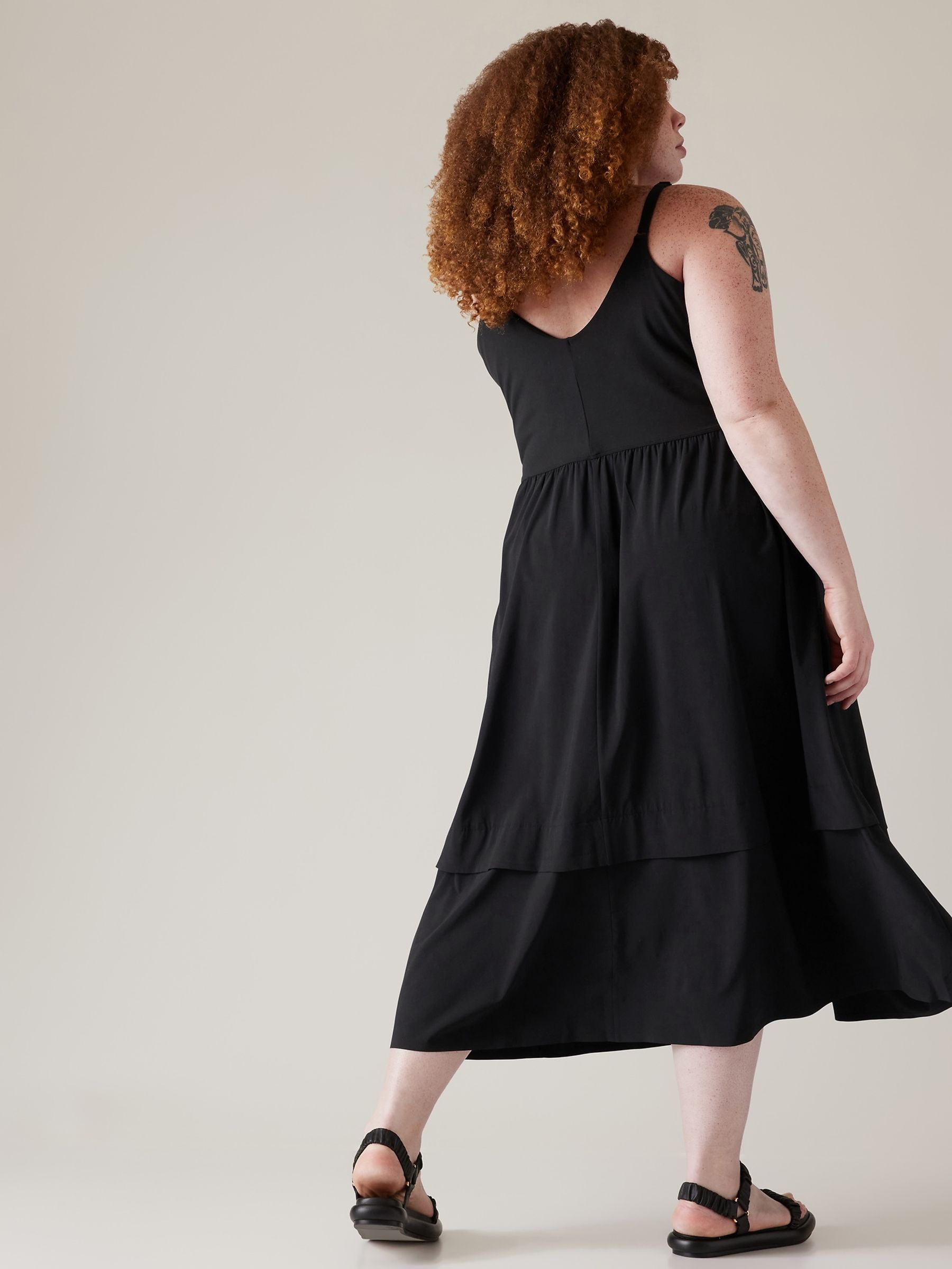 Athleta Black Elation V-Neck Hybrid Dress - Image 3 of 4