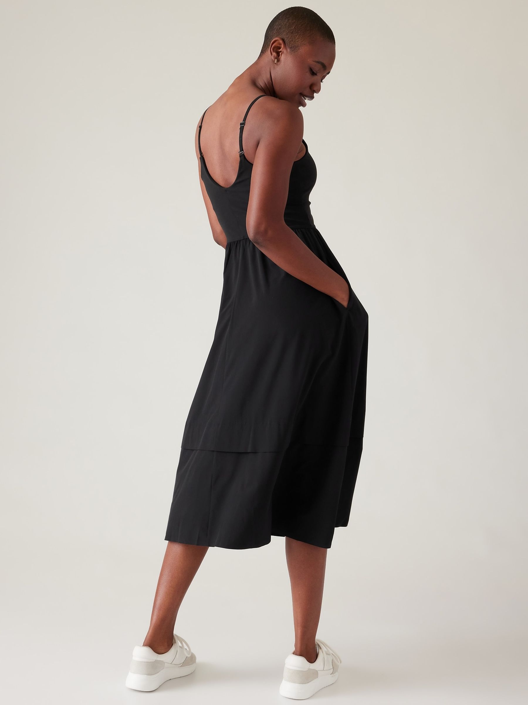 Athleta Black Elation V-Neck Hybrid Dress - Image 4 of 4