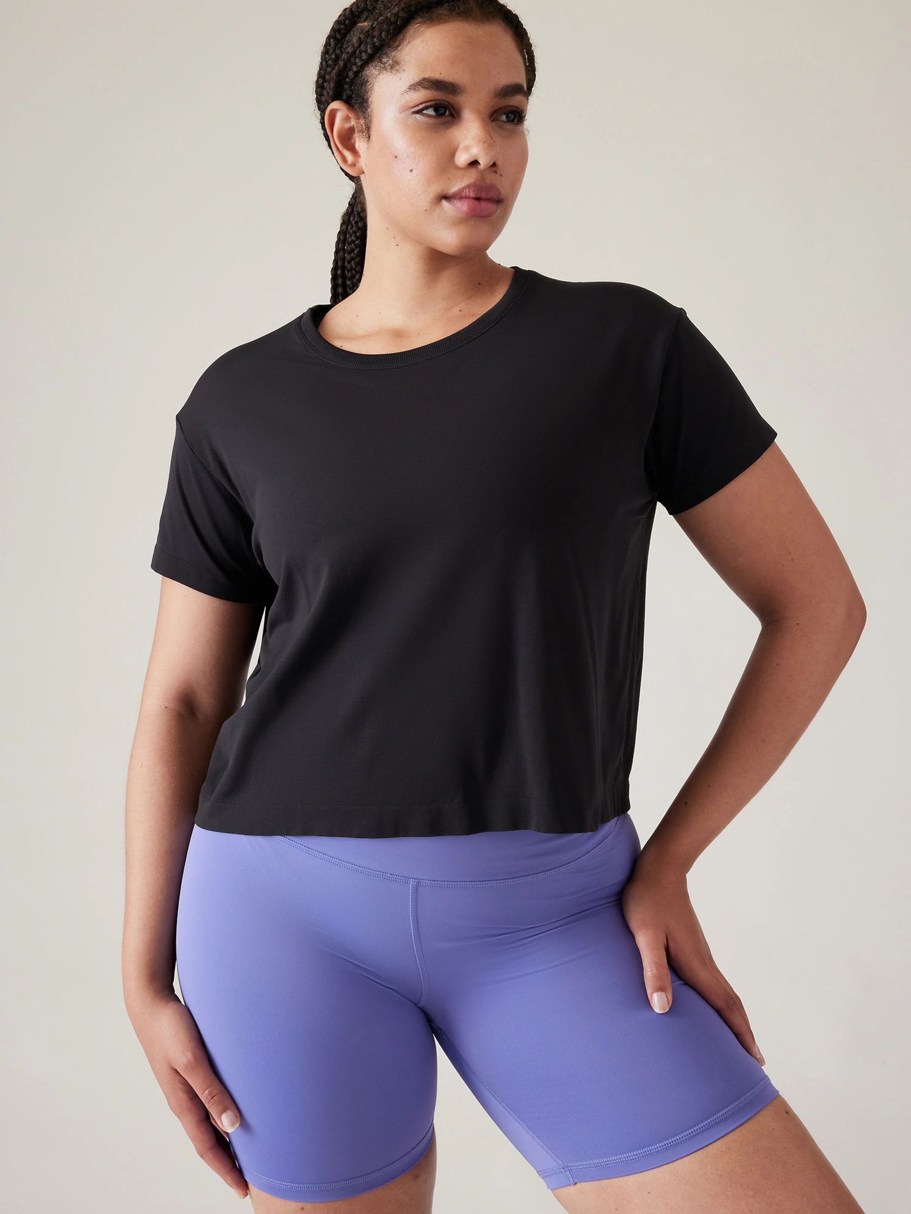Athleta Black Ether Seamless T-Shirt - Image 1 of 1