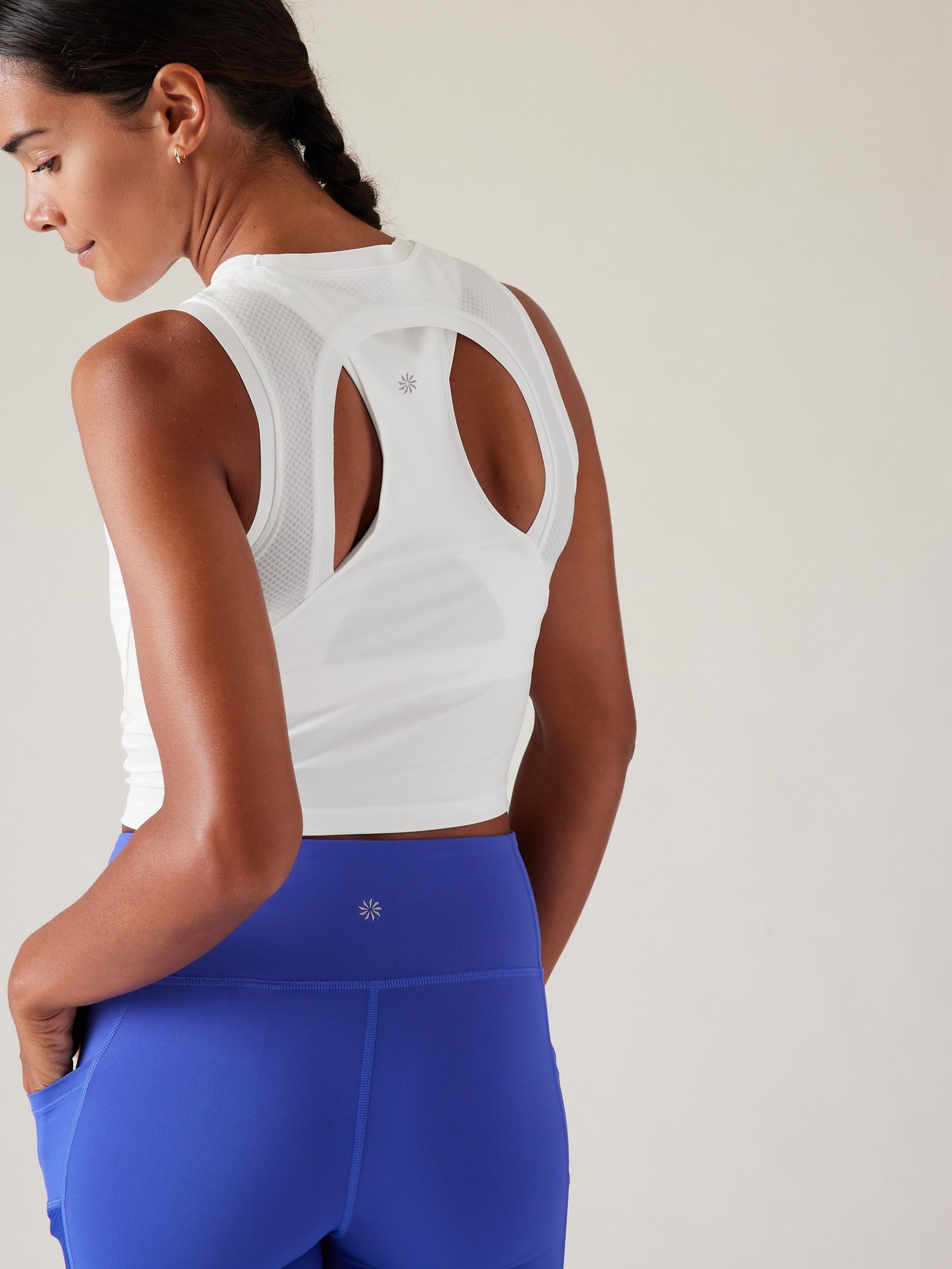 Athleta White Advantage Tank Sports Vest - Image 5 of 8