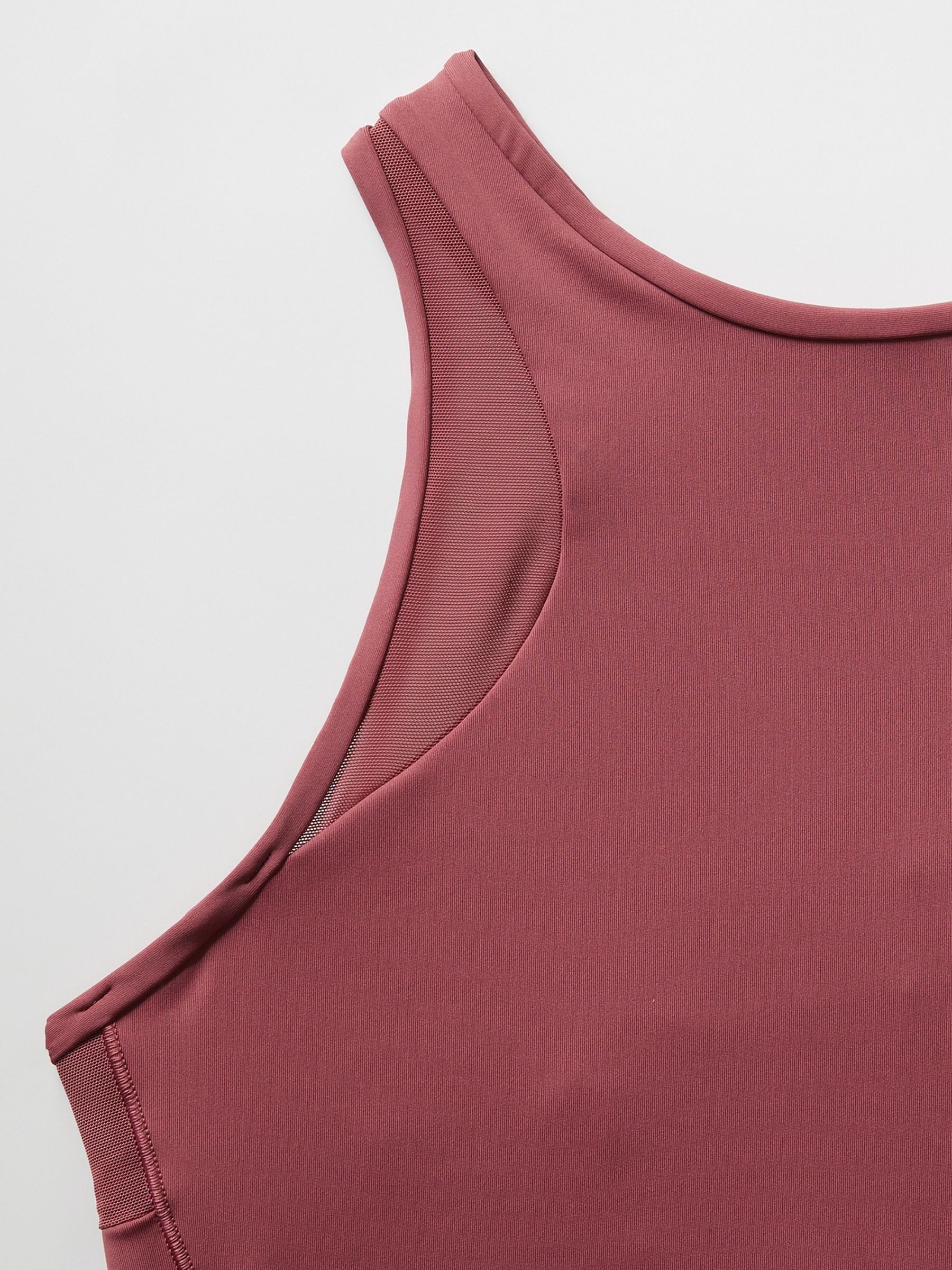 Athleta Pink Conscious Mesh Crop Medium Impact Sports Bra - Image 6 of 6
