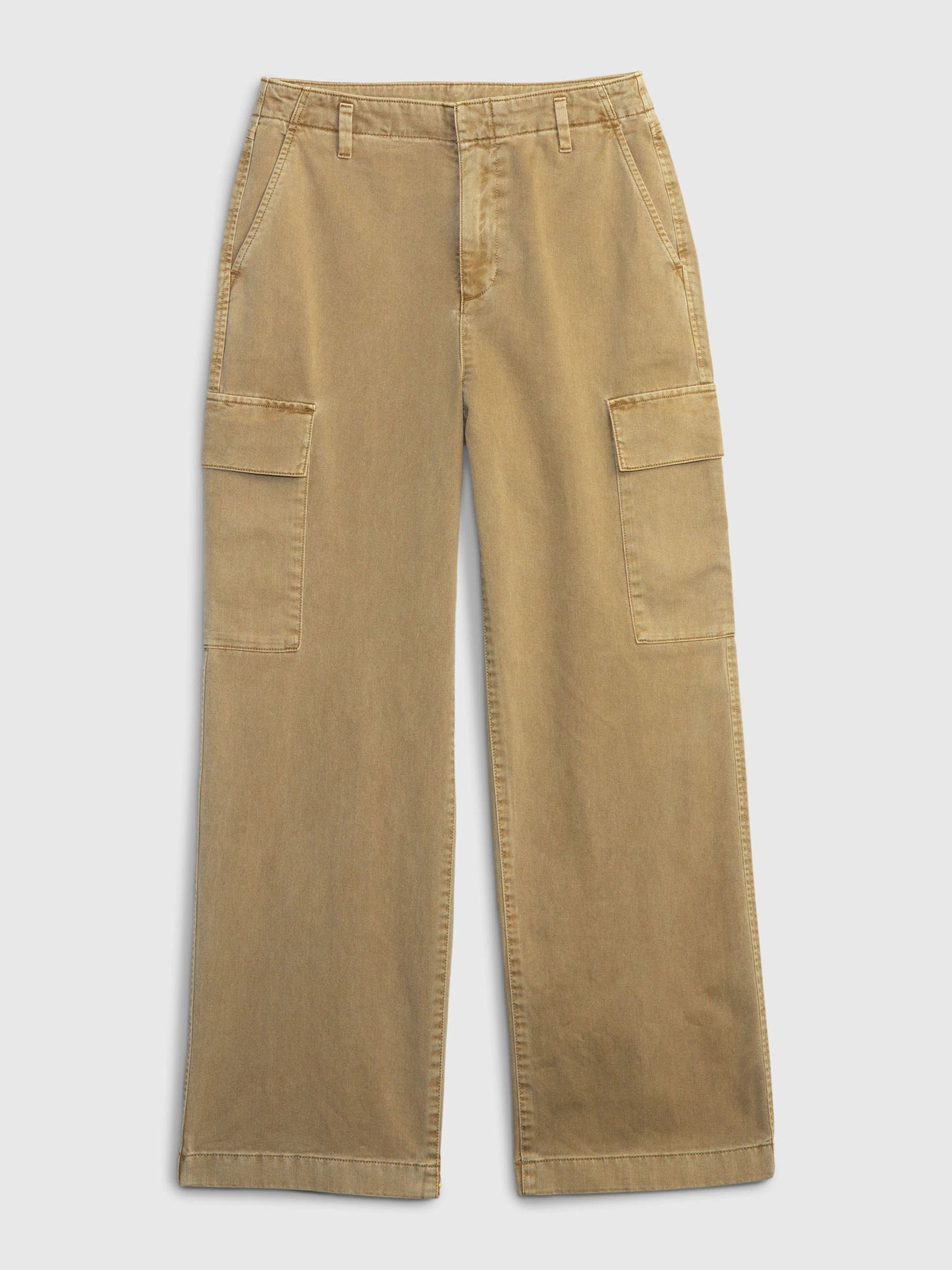 Beige Loose Khaki Cargo Trousers - Image 5 of 5